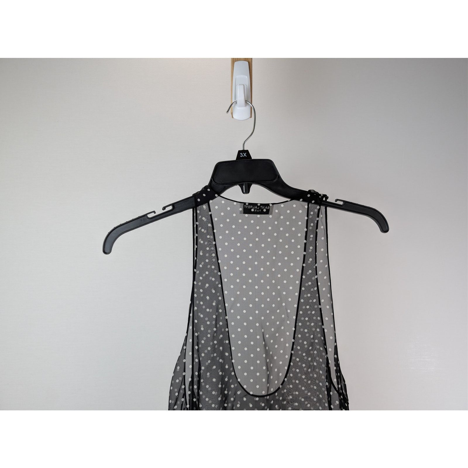 Saint Laurent Paris o1rshd1 Tank Tops / Moussseline Petit Pois in Noir Size US M / EU 48-50 / 2 - 11 Thumbnail