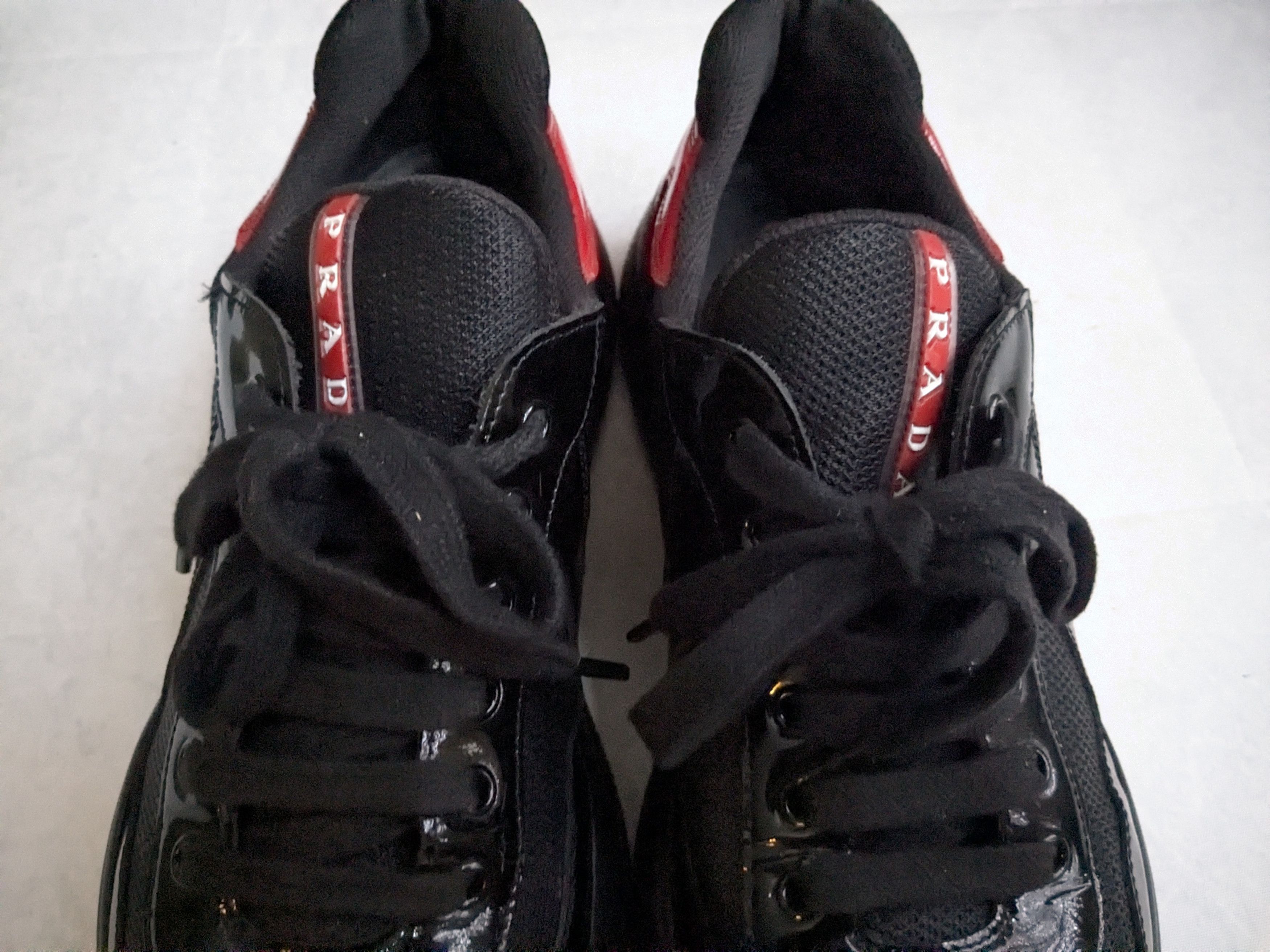 Prada Prada America's Cup Sneakers Red Black Patent 11 Size US 11 / EU 44 - 5 Thumbnail
