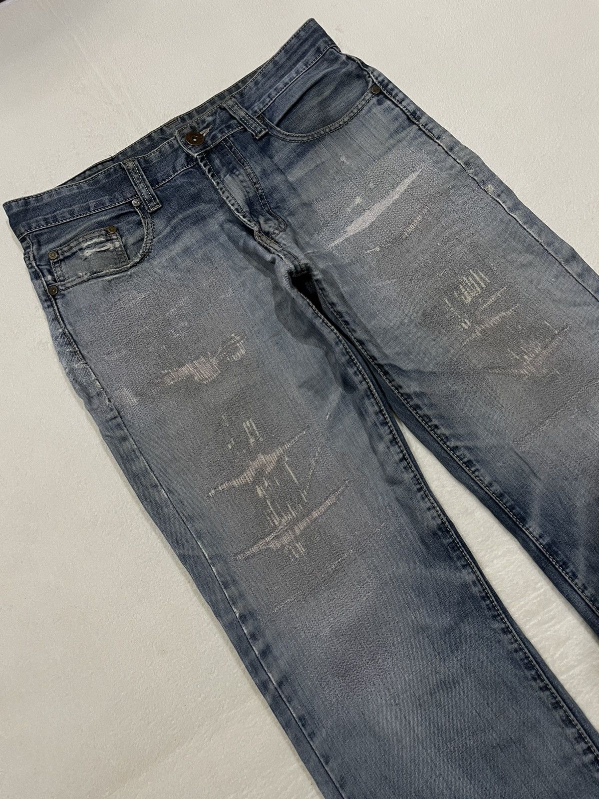 Timberland Vintage Timberland Mudwash Faded Distressed Ripped Jeans Size US 32 / EU 48 - 6 Thumbnail