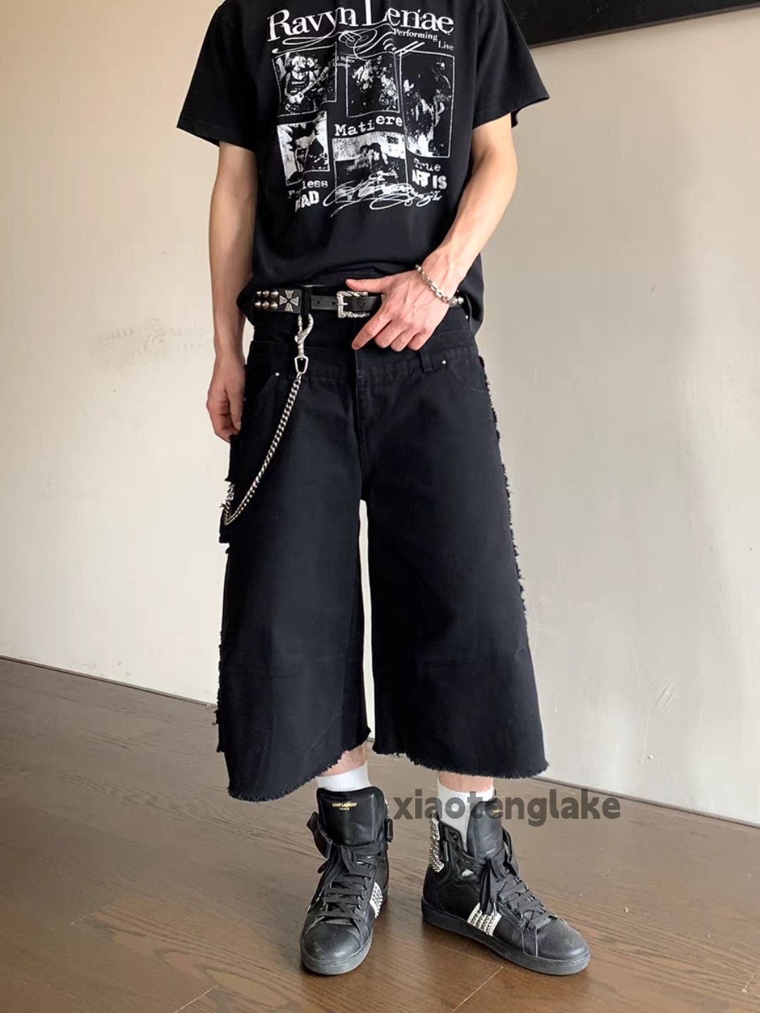 Vintage xtl loose baggy skate hiphop double waist punk shorts Size US 32 / EU 48 - 4 Thumbnail