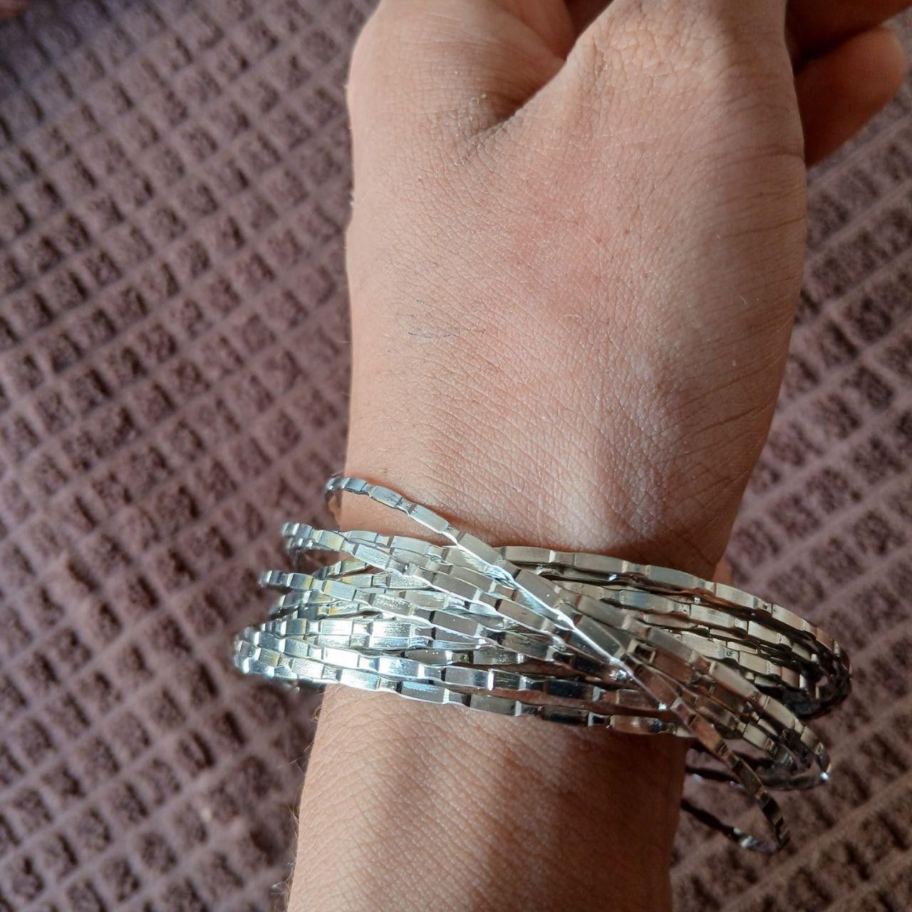 Other Y2K Multi layer Metal Bangles Bracelet Size ONE SIZE - 1 Thumbnail