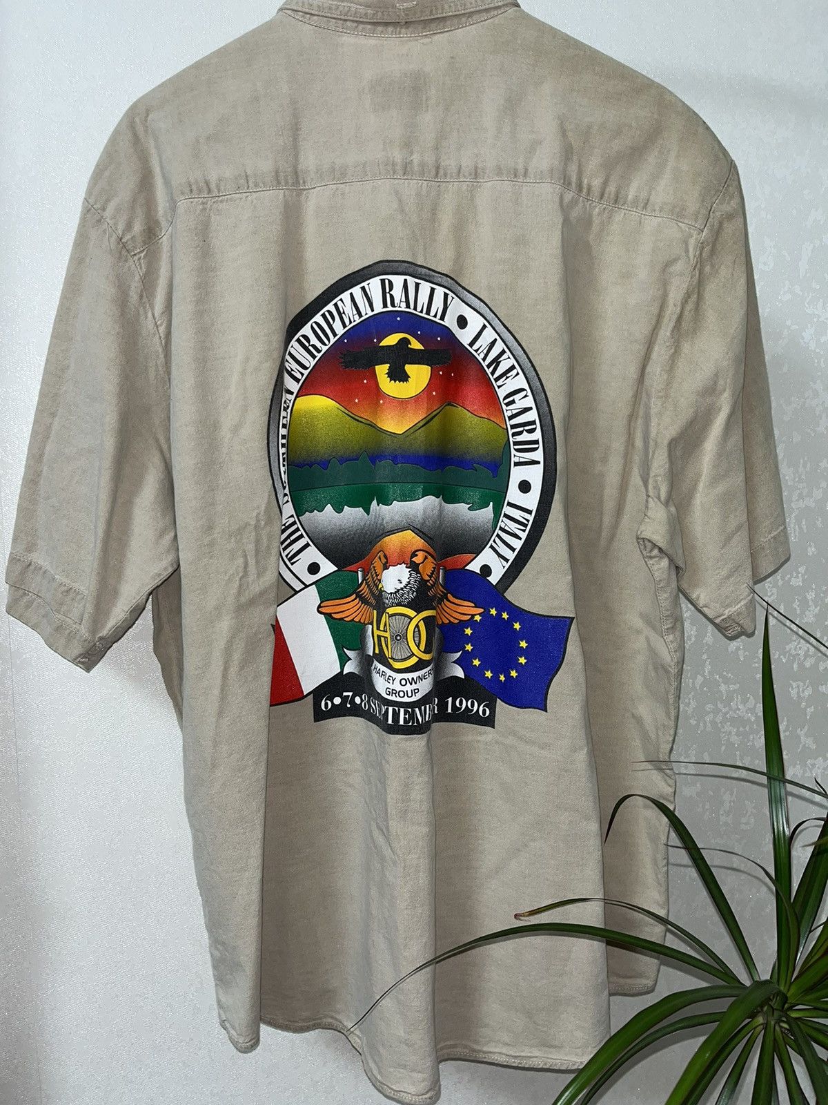 Harley Davidson × Vintage Harley Davidson European Tour Italy 1996 Vintage y2k Shirt Size US XL / EU 56 / 4 - 1 Thumbnail
