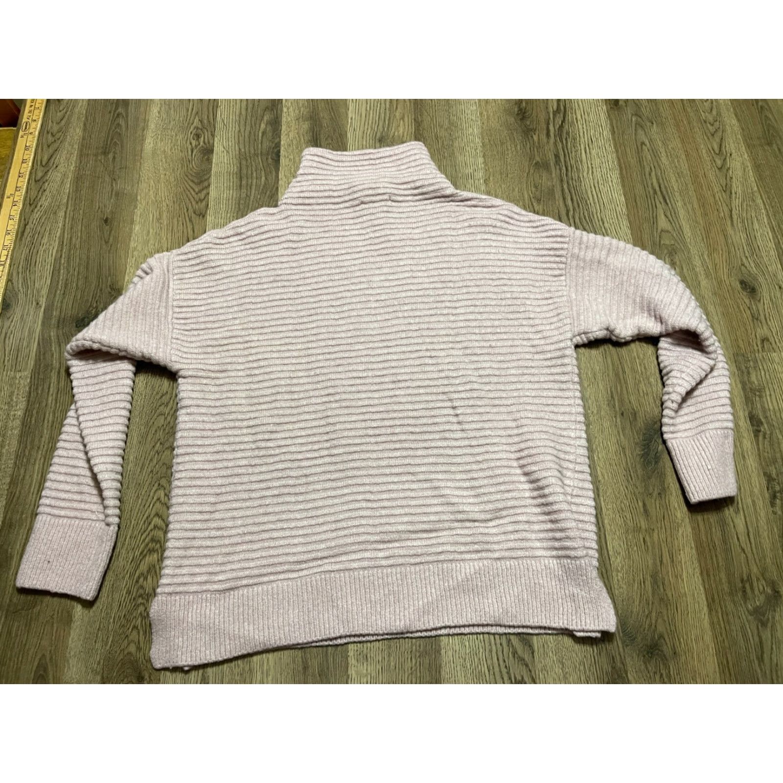 New Republic REPUBLIC Sweater Women's Small Pink Turtleneck Pullover Long Sleeve Ribbed Size S / US 4 / IT 40 - 2 Thumbnail