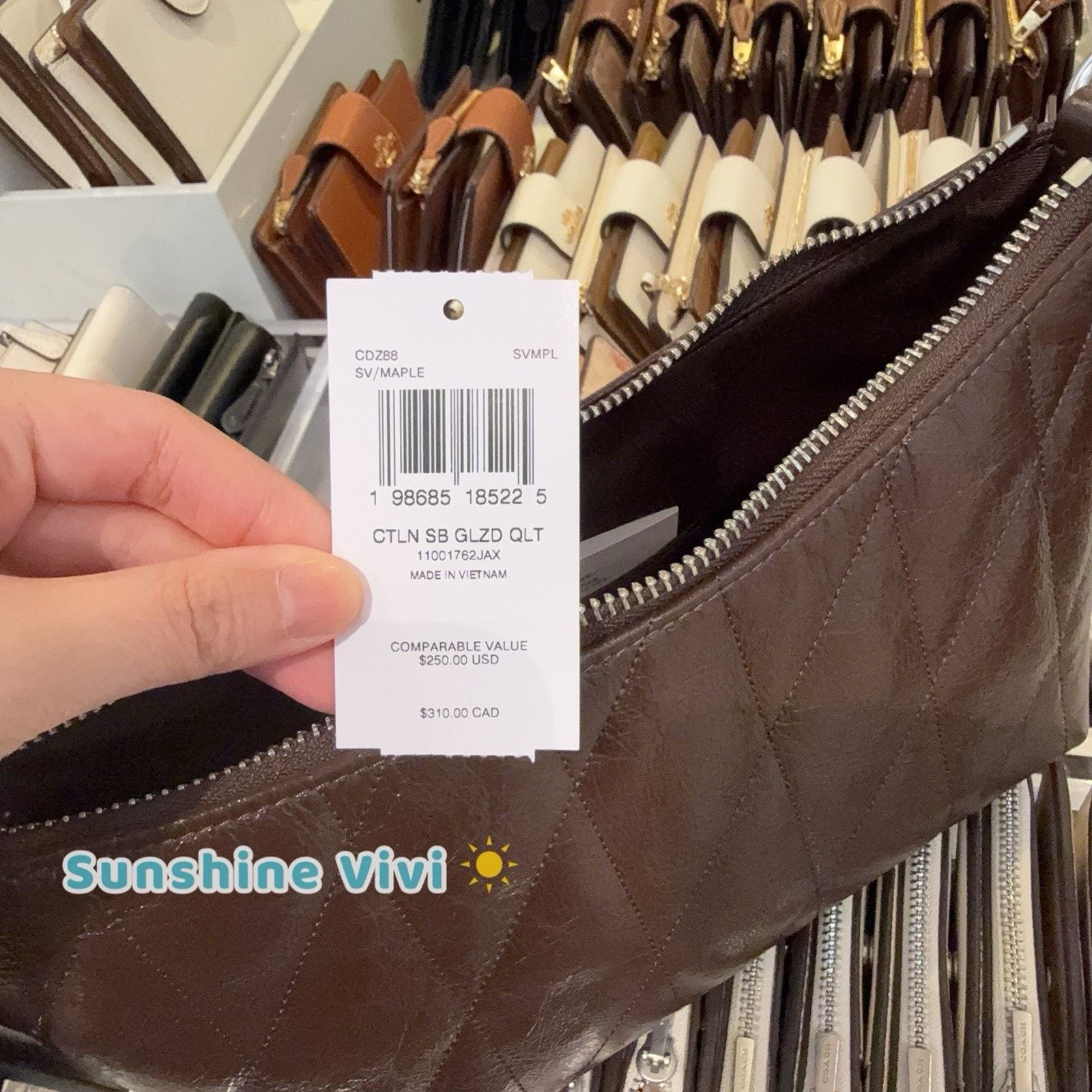 Coach NWT Coach Caitlin Shoulder Bag Quilting CDZ88 leather Maple Size ONE SIZE - 6 Thumbnail