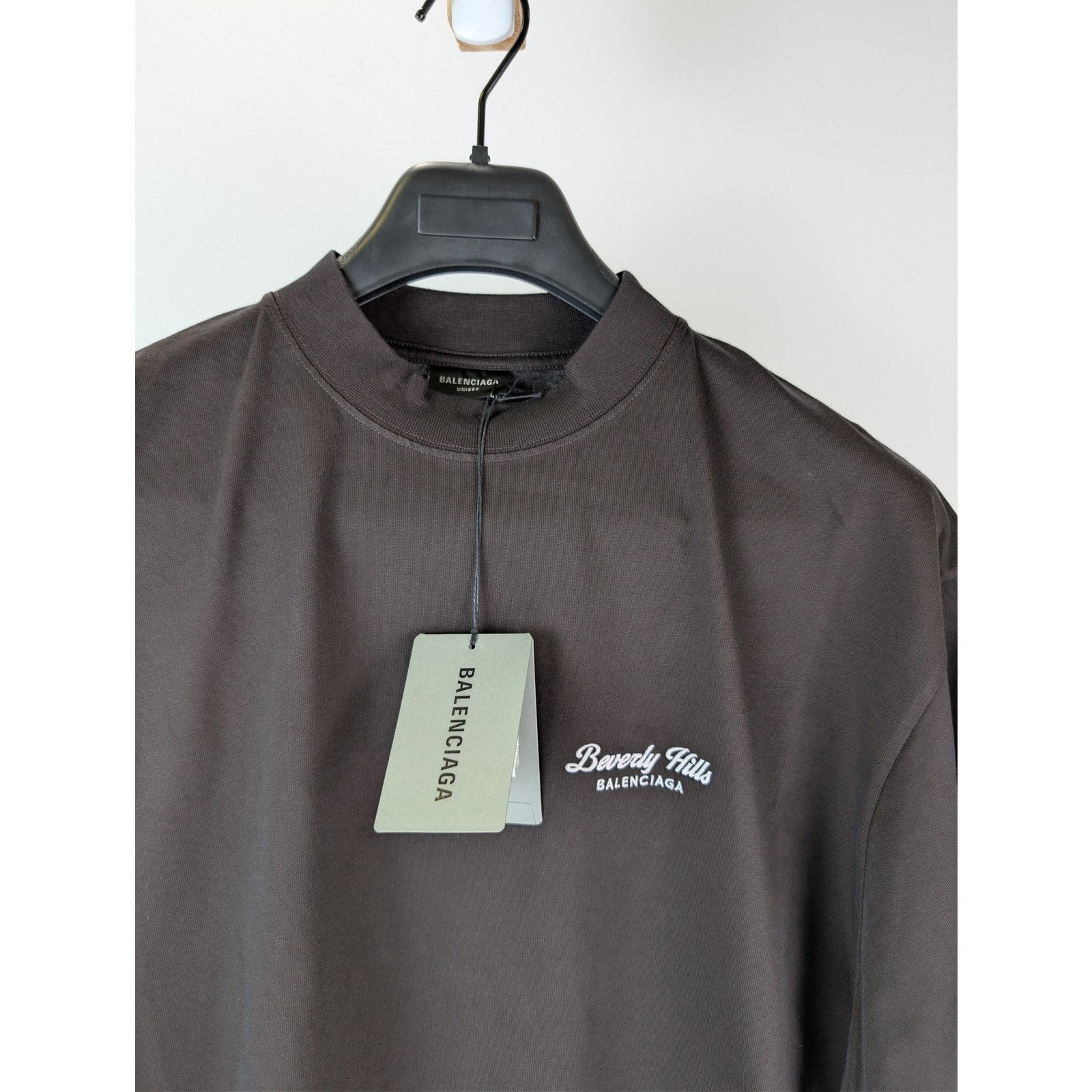Balenciaga o1rshd1 Beverly Hills Vintage Jersey T-Shirt in Washed Black Size US M / EU 48-50 / 2 - 6 Thumbnail