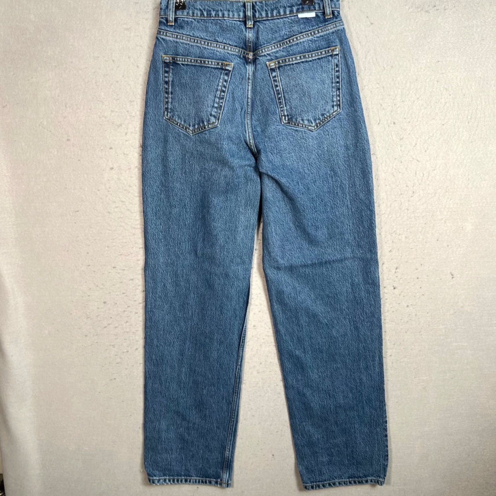 Boyish Boyish Womens Size 25 High-Waisted Straight Leg Jeans Blue Organic Cotton Blend Denim 5-Pocket Womens Measurements 32 In Inseam Vintage No Jacket? Size 42" / US 20 - 2 Thumbnail