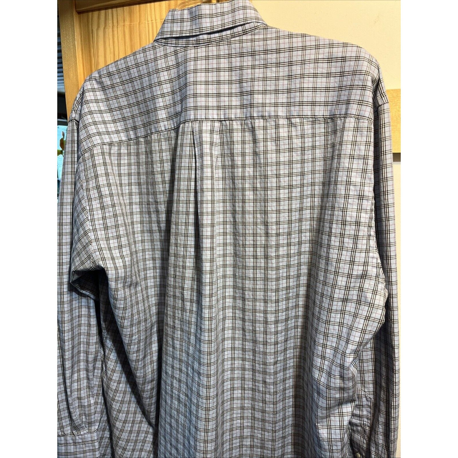 Burberry Burberry Men M Blue Plaid Long Sleeve Button Up Cotton Shirt Size US M / EU 48-50 / 2 - 15 Thumbnail