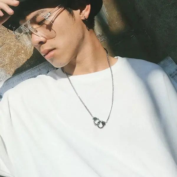 Japanese Brand Handcuffs Chain Necklace Anarchy Punk Rock Alt Jewelry Size ONE SIZE - 3 Thumbnail