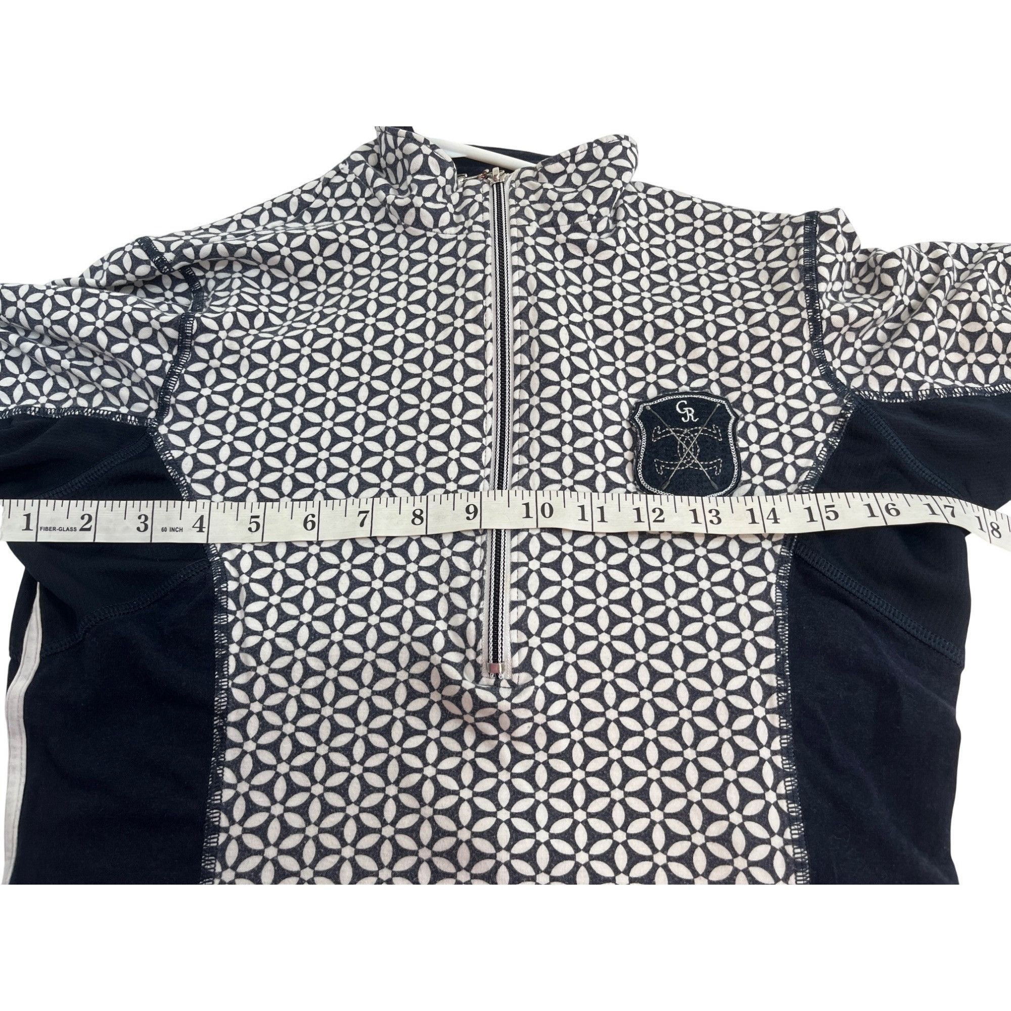 Other Goodrider Womens Geometric Zip-Up Equestrian Shirt Bamboo Bl Size L / US 10 / IT 46 - 5 Thumbnail