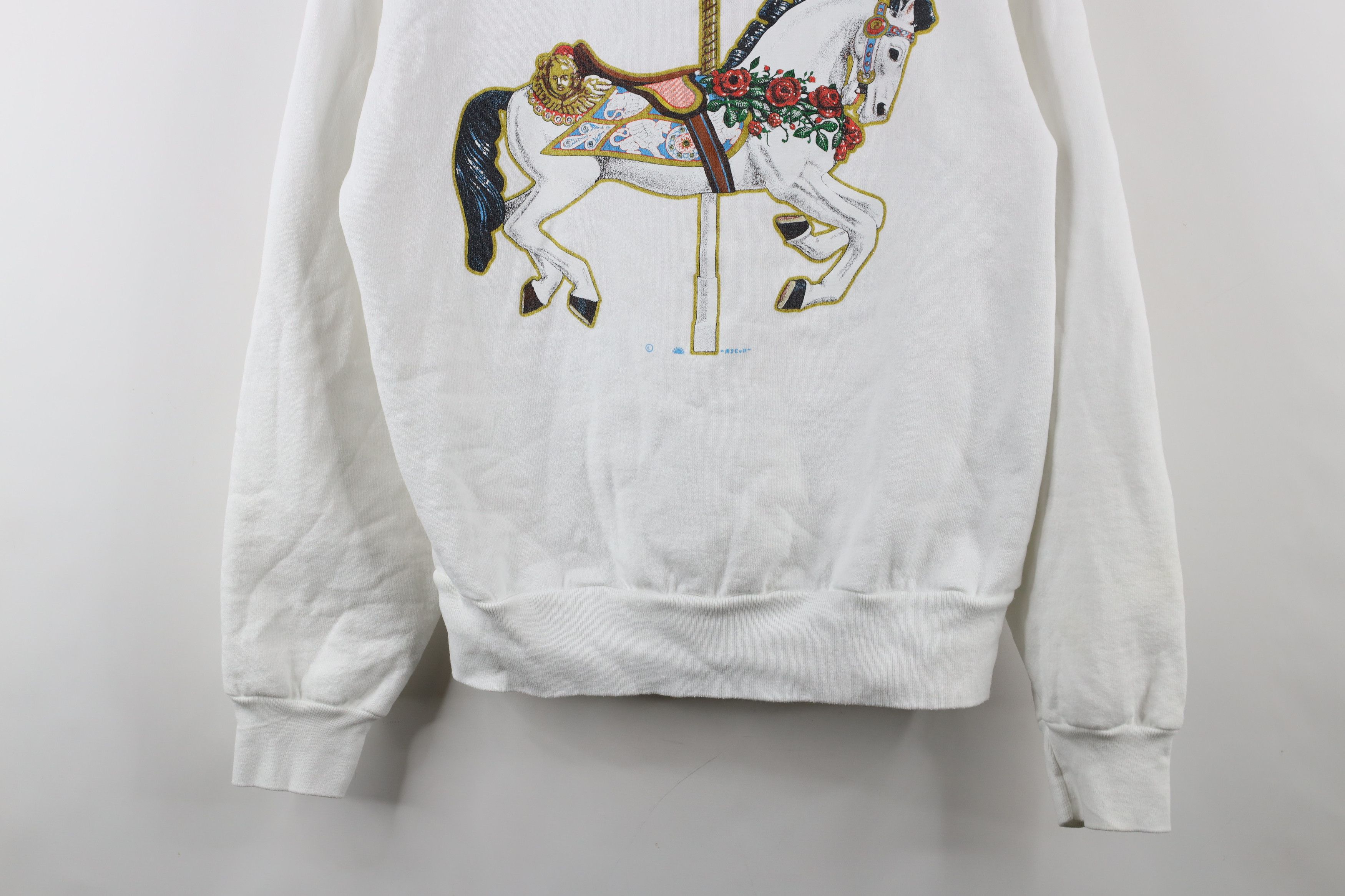 Vintage Vintage 90s Streetwear Merry Go Round Carousel Sweatshirt Size US L / EU 52-54 / 3 - 3 Thumbnail
