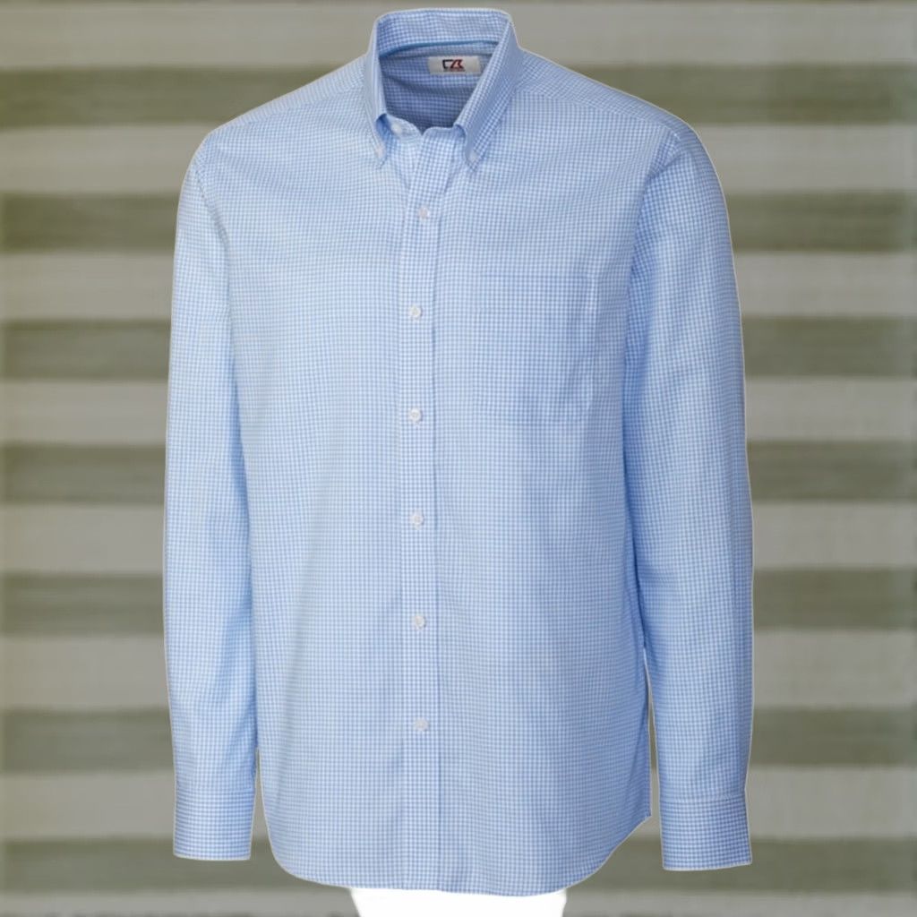 Cutter & Buck Cutter & Buck Shirt Men L Large Tattersall Blue NWT Sothebys Easy Care Long Sleeve Size US L / EU 52-54 / 3 - 1 Thumbnail