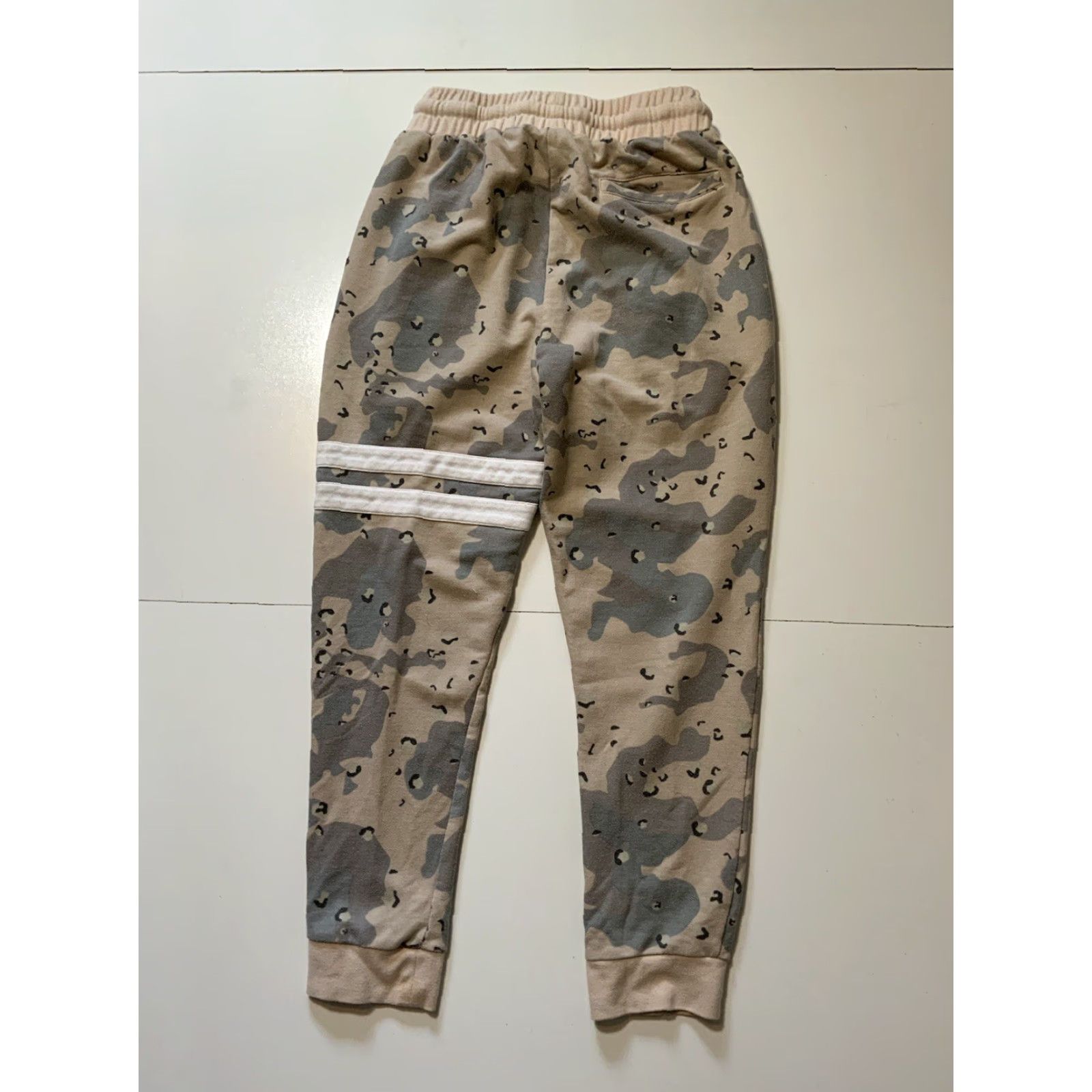 CHOCOOLATE Fly Society Chocolate Chip Camo Striped Drawstring Jogger Sweatpants Sz. M Size US 31 - 3 Thumbnail