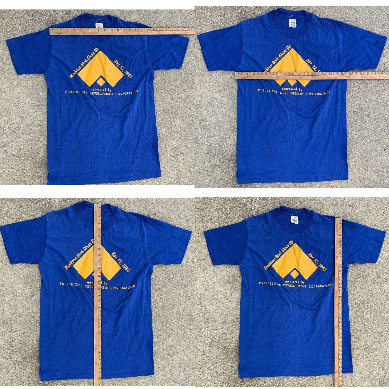 Vintage VINTAGE Stockton Blvd Clean Up 1983 T Shirt M Blue Stedman Men Graphic Print Short Sleeve Cotton Polyester Blend 50% 50% Shrink Resistant Made in USA Size US M / EU 48-50 / 2 - 11 Thumbnail