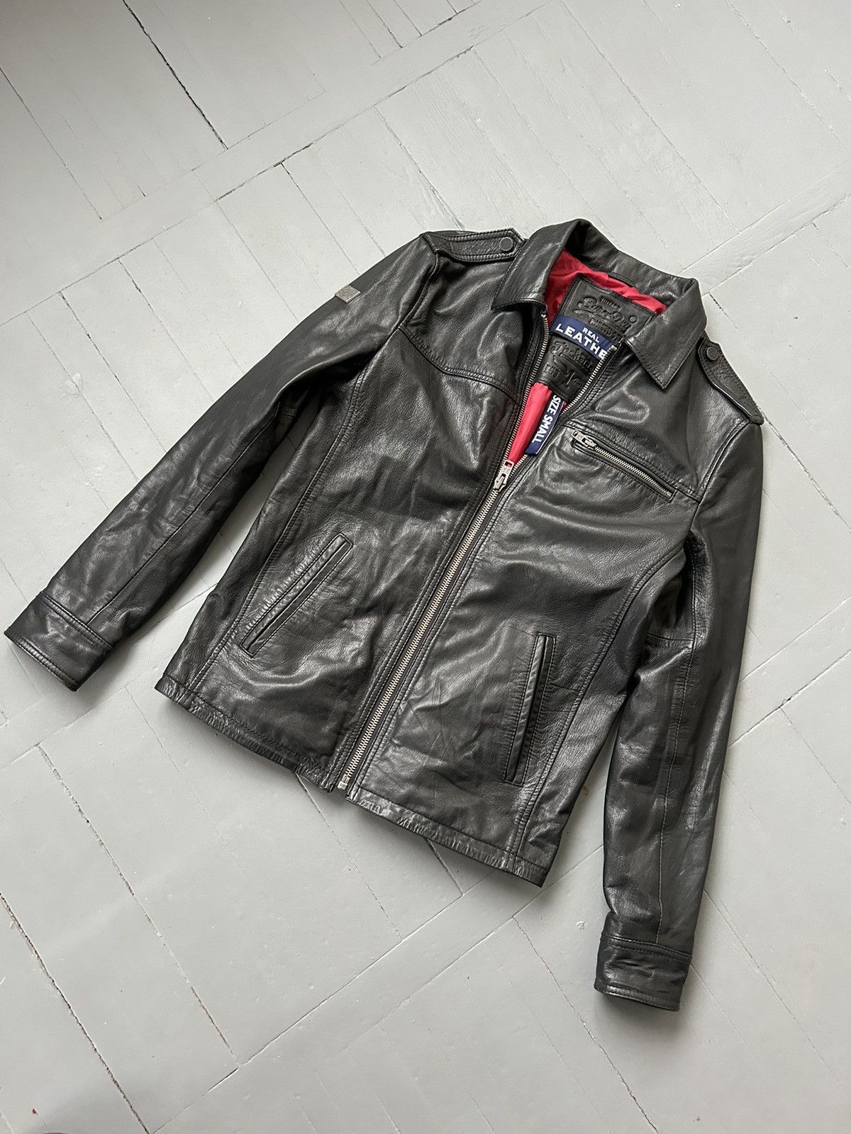 Leather × Superdry Superdry leather jacket vintage Size US S / EU 44-46 / 1 - 2 Thumbnail