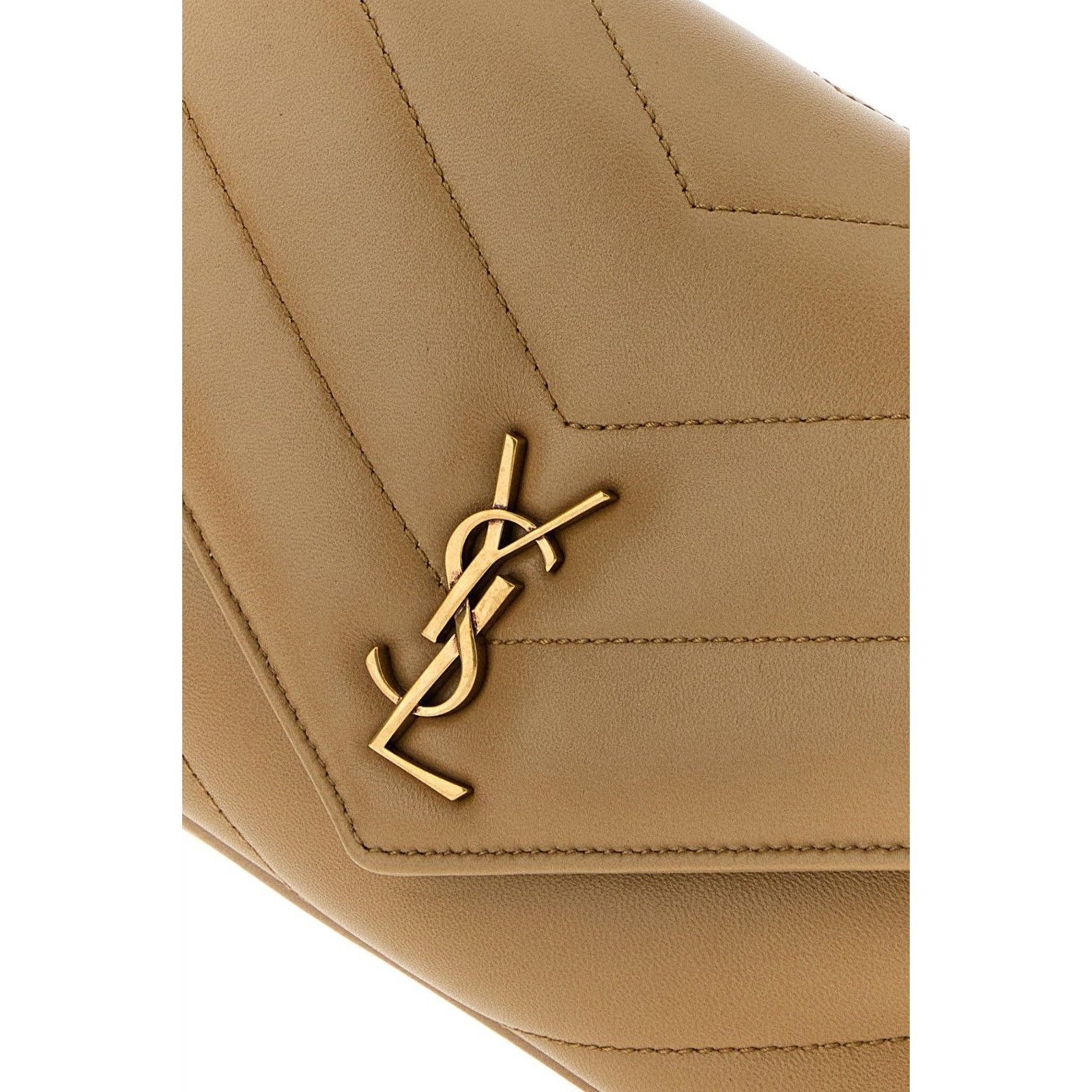 Saint Laurent Paris SAINT LAURENT $2100 LouLou Toy Natural Tan Lambskin Crossbod Size ONE SIZE - 4 Thumbnail