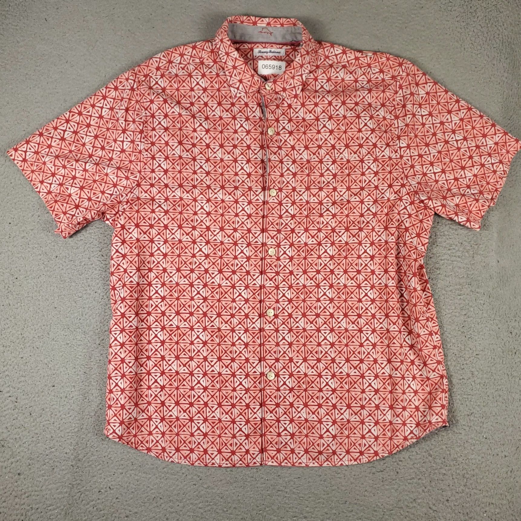 Tommy Bahama Tommy Bahama Shirt Mens XL Red Silk Hawaiian Button Up Size US XXL / EU 58 / 5 - 2 Thumbnail