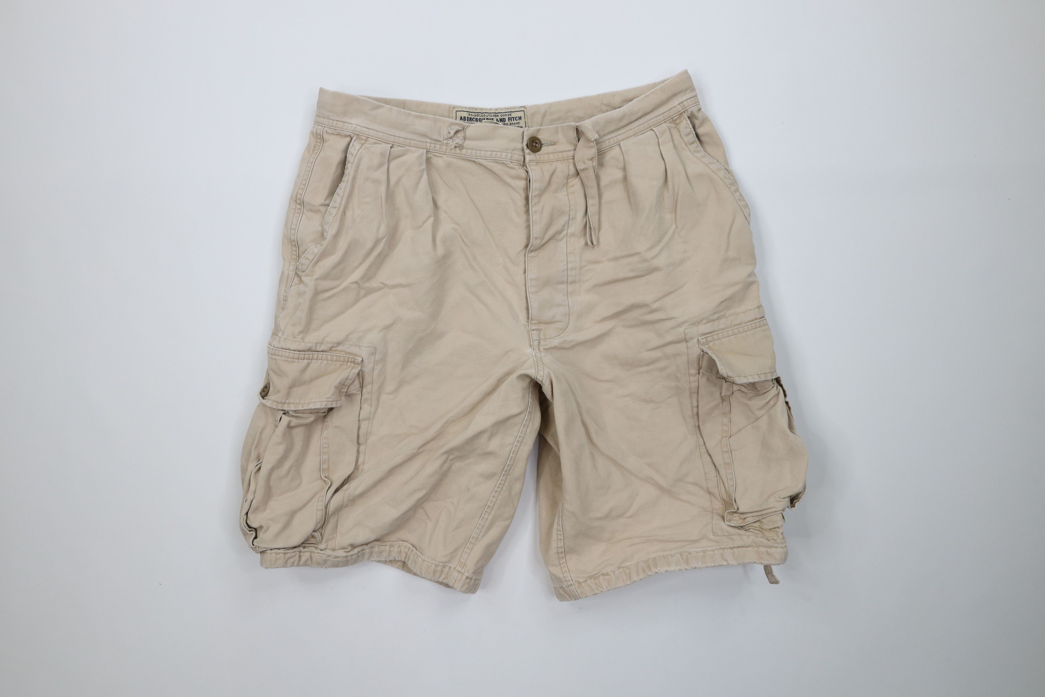 Abercrombie & Fitch Vintage 90s Y2K Abercrombie & Fitch Canvas Cargo Shorts Size US 32 / EU 48 - 1 Thumbnail