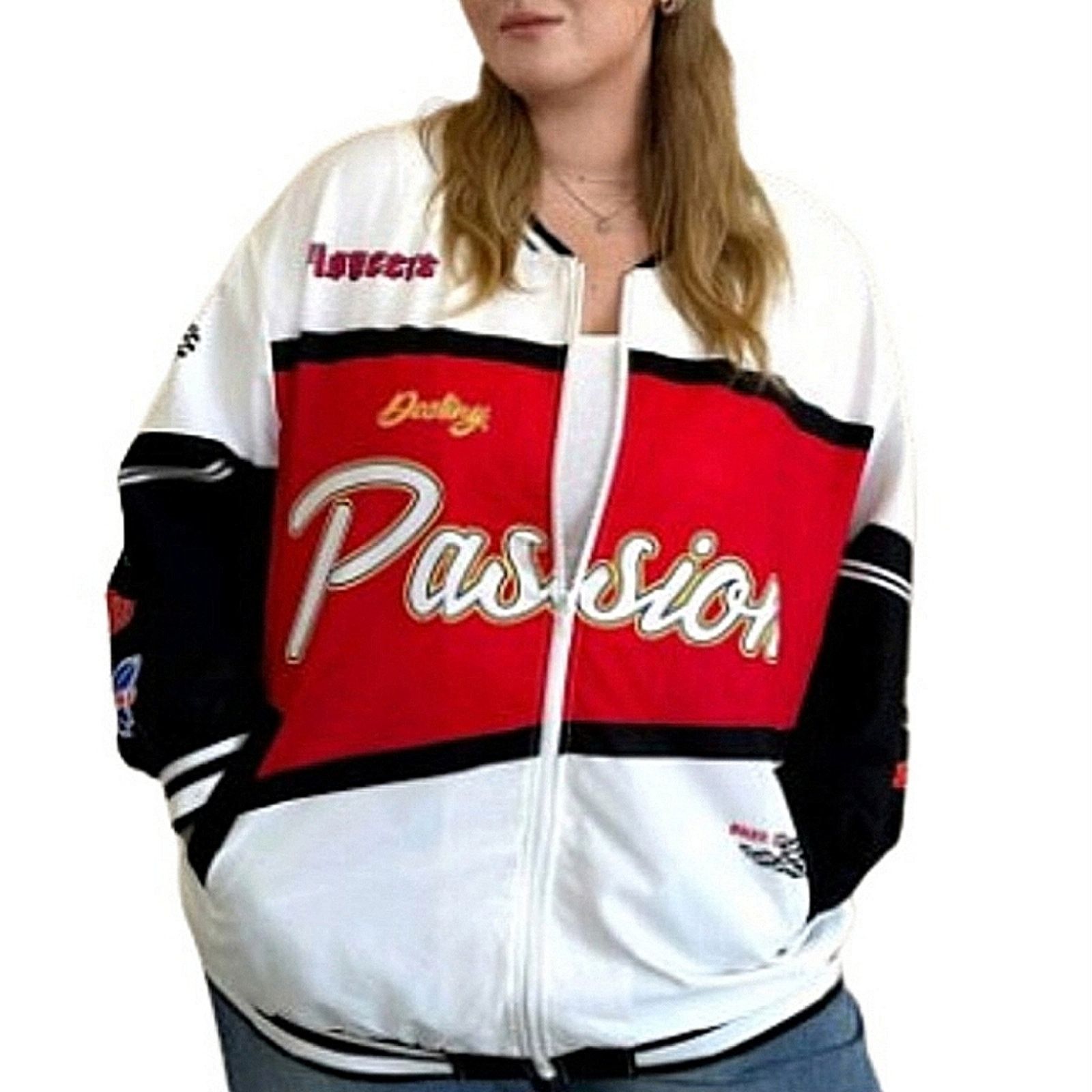 Shein PASSION ☆ NASCAR STYLE ☆ LIGHT ☆ RACING JACKET ☆ 5x ☆ NWT Size 4XL / US 24-26 - 2 Thumbnail