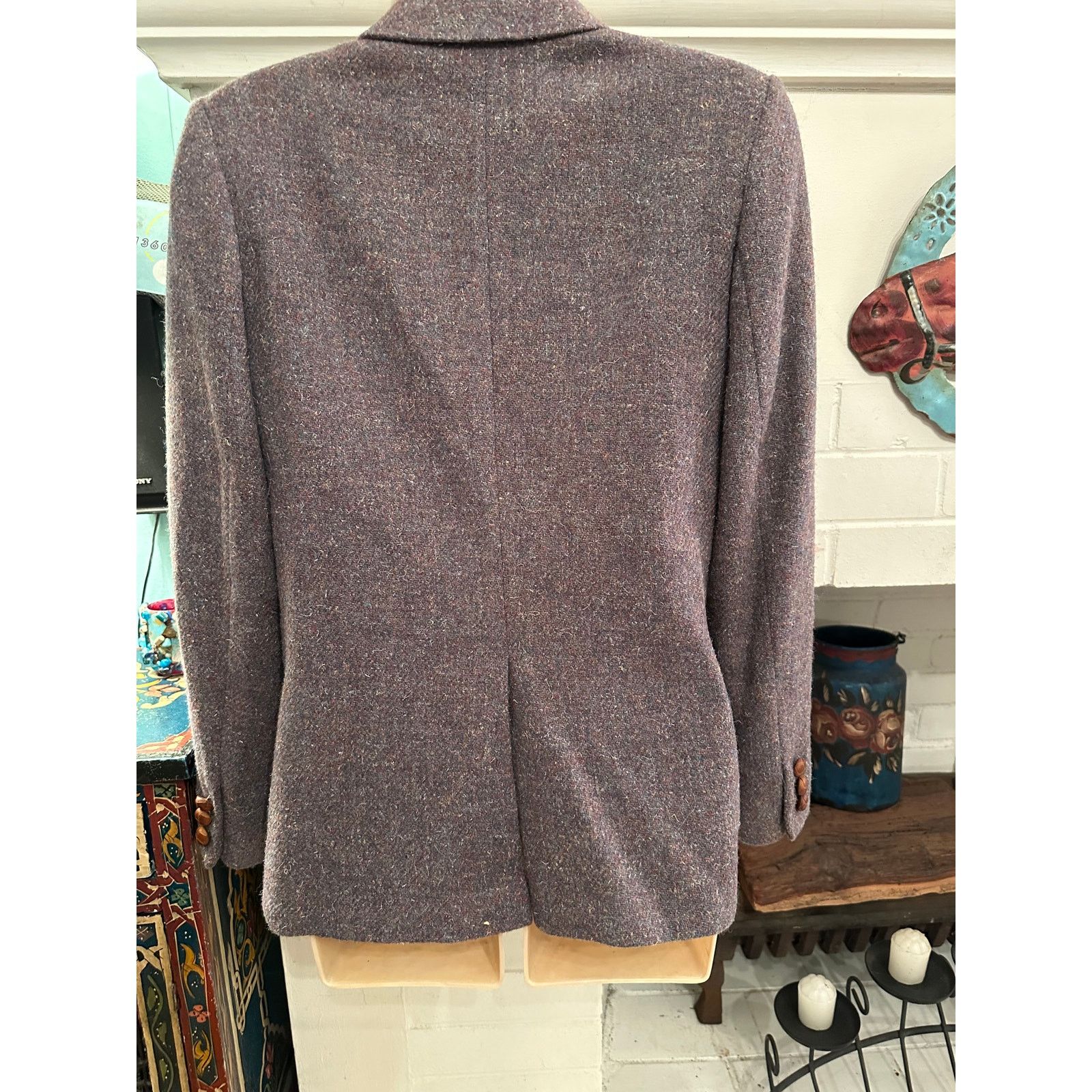 Other VINTAGE UNWORN SCOTTISH WOOL HARRIS TWEED BLAZER Size S / US 4 / IT 40 - 2 Thumbnail