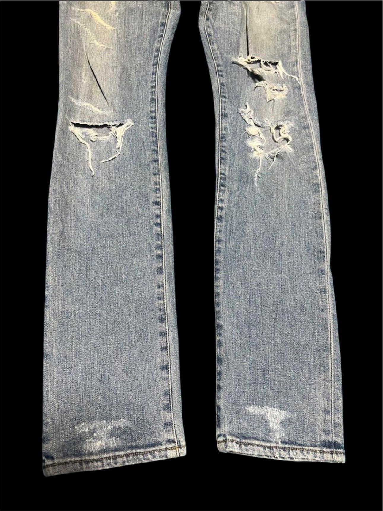 Saint Laurent Paris SAINT LAURENT PARIS 16AW Destroyed Denim Pants Size US 31 - 4 Thumbnail