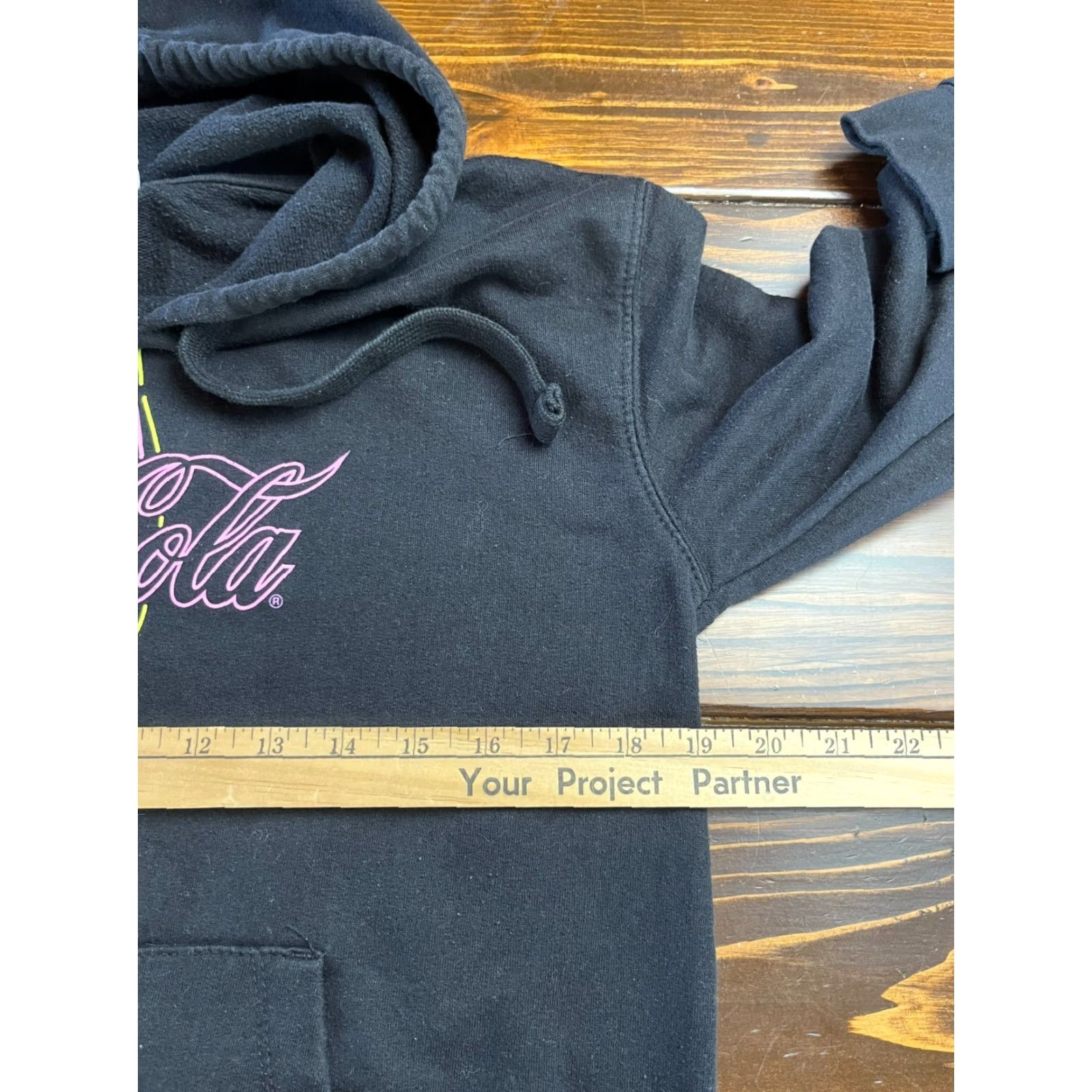 Vintage Coca-Cola Hoodie Women's Medium Black Pullover Drawstring Modern Womens Size M / US 6-8 / IT 42-44 - 4 Thumbnail
