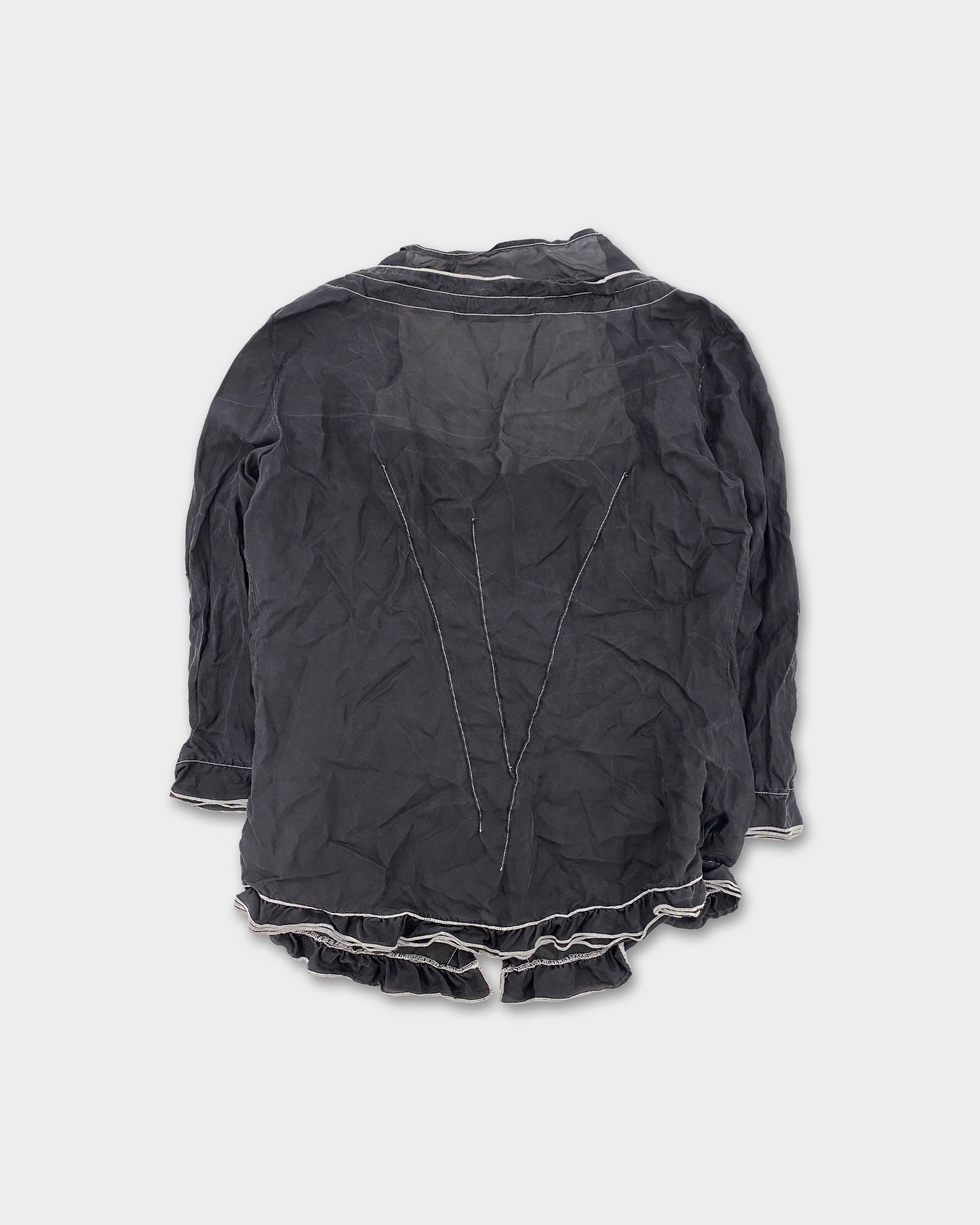 Marithe + Francois Girbaud 1990s Oversized Silk Top Size S / US 4 / IT 40 - 5 Thumbnail
