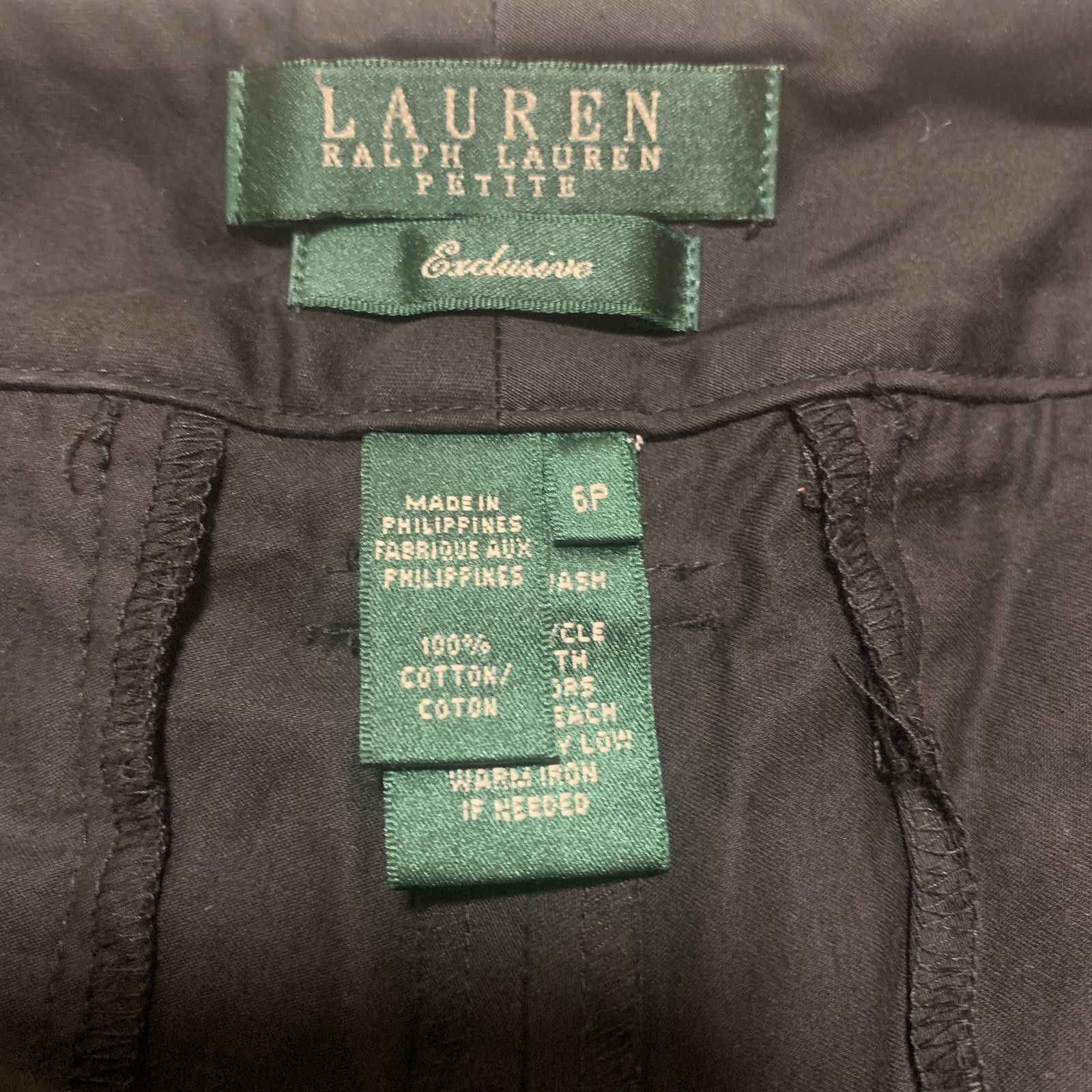 Lauren Ralph Lauren Lauren Ralph Lauren Women's 6P Black Wide Leg Gaucho Pants Size 28" / US 6 / IT 42 - 4 Thumbnail