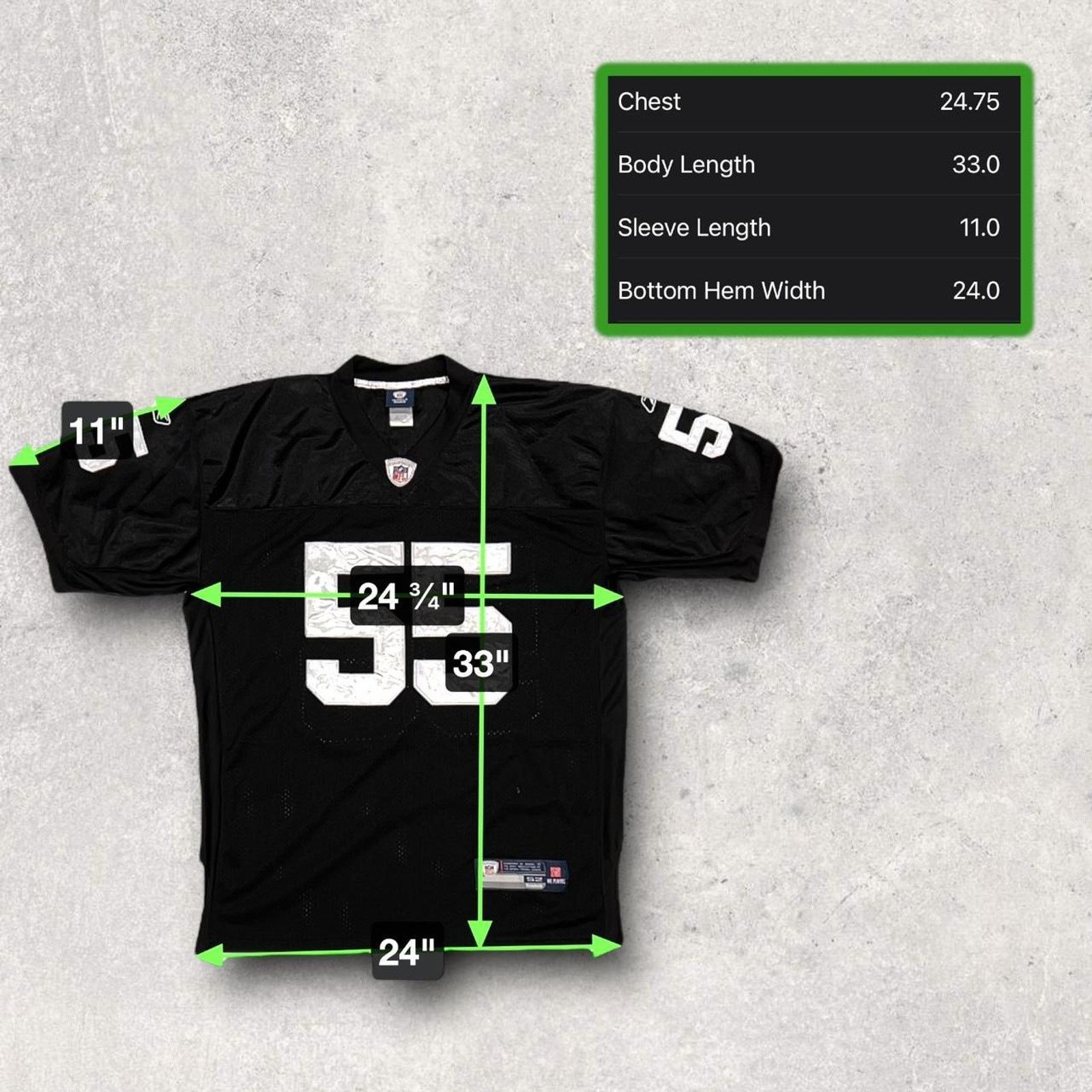 Reebok Reebok x NFL Las Vegas Raiders Rolando Mcclain Black Jersey Size US XXL / EU 58 / 5 - 5 Thumbnail