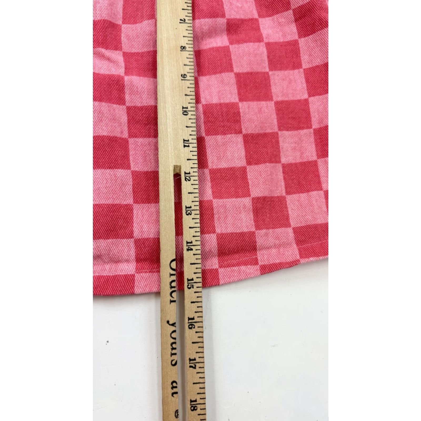 Vintage Le Lis Skirt Womens Small Pink Red Checkered Plaid Mini Cotton Blend Lined Size 28" / US 6 / IT 42 - 7 Thumbnail