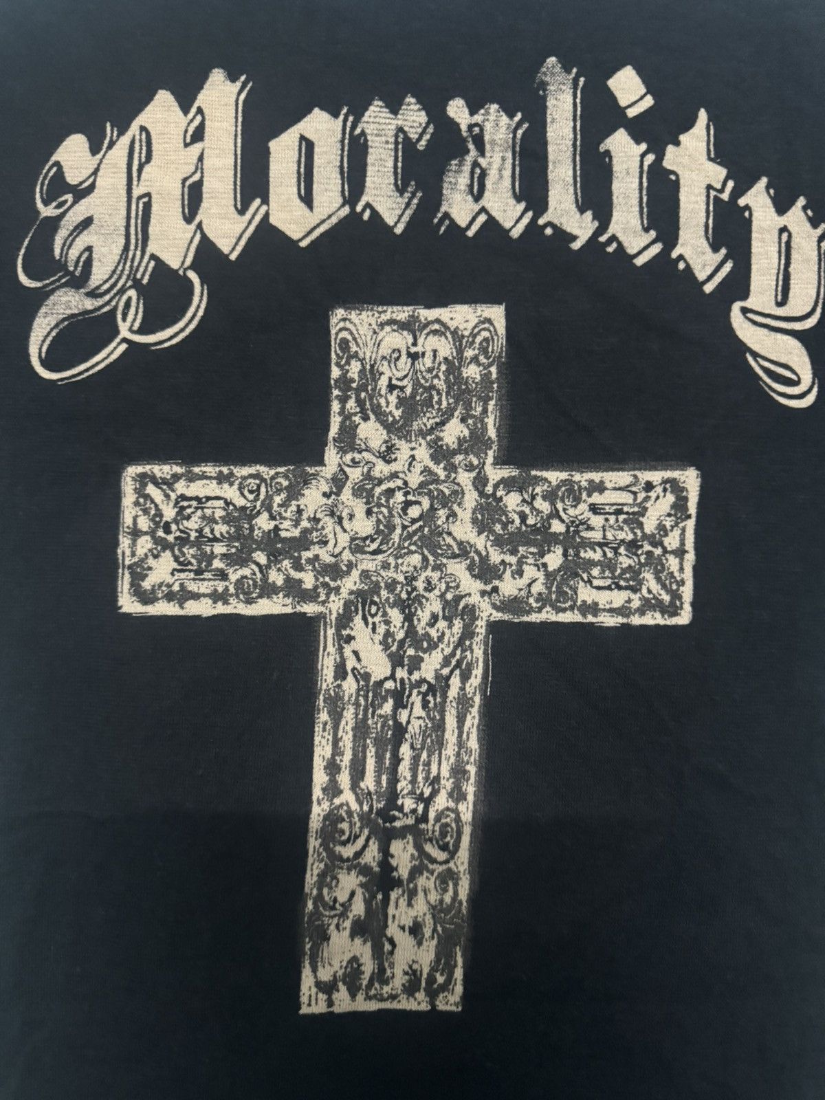 If Six Was Nine 💥PUNK DESIGN SKULL CROSS MORALITY AFFLICTION STYLE VERY RARE Size L / US 10 / IT 46 - 4 Thumbnail