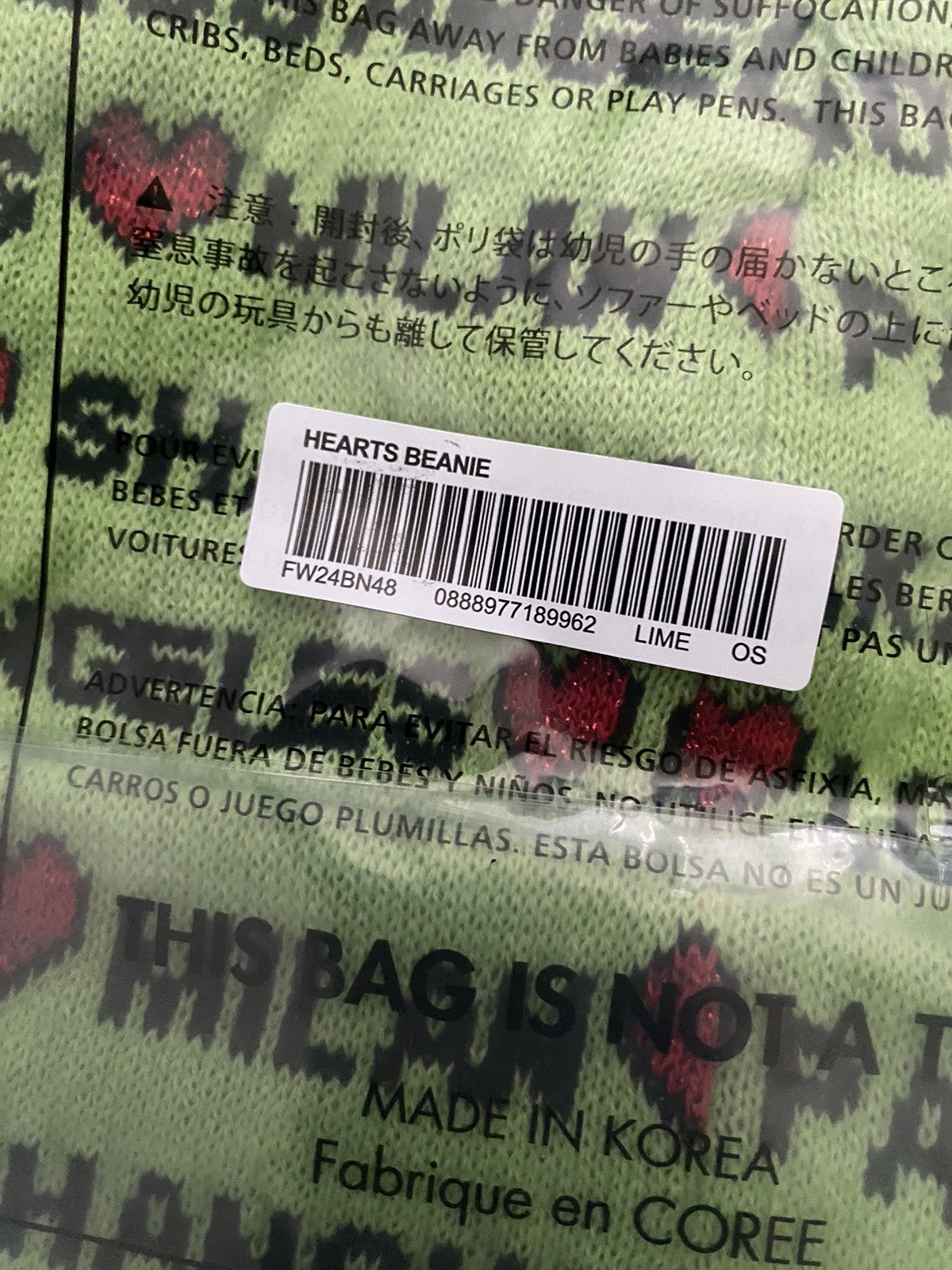 Supreme Supreme Hearts Beanie Lime FW24 Size ONE SIZE - 6 Thumbnail