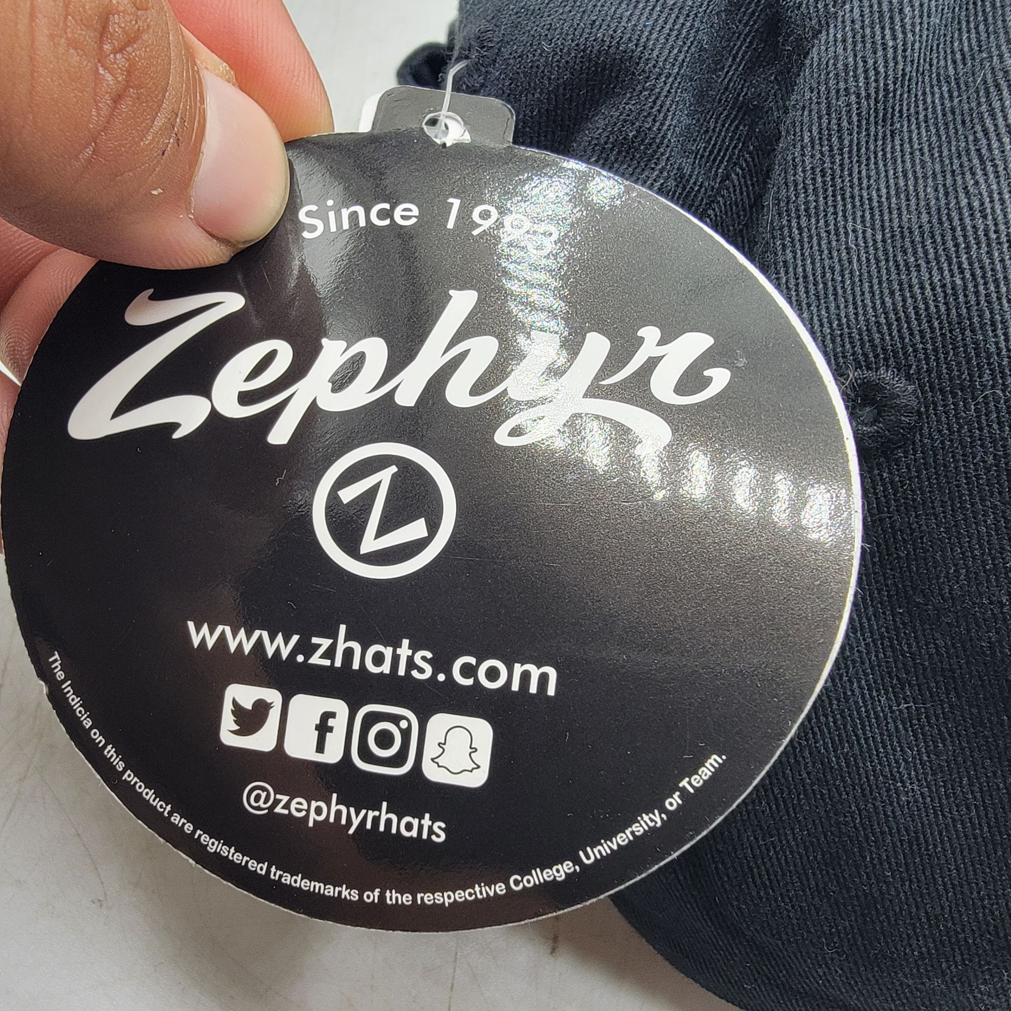 Zephyr OC Vibe Zephyr Black Orange Adjustable Baseball Cap Hat Cali Size ONE SIZE - 6 Thumbnail