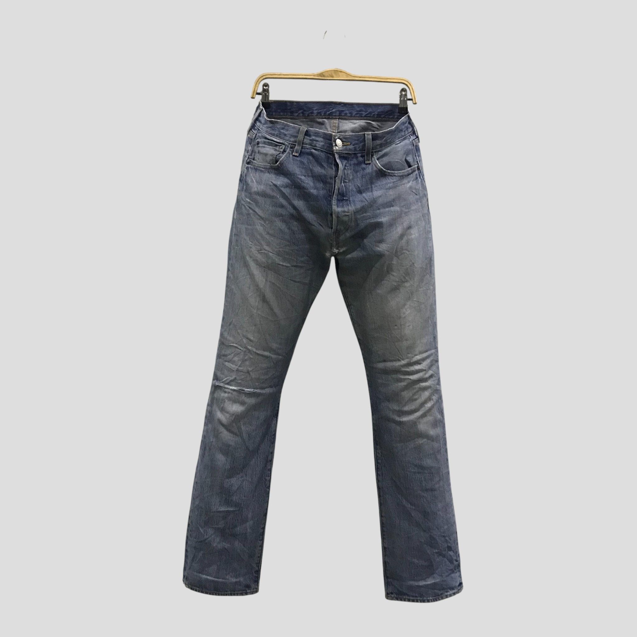 Levi's Vintage Y2K Levi’s 501 Stonewash Blue Jeans Straight Leg Size US 35 - 1 Thumbnail