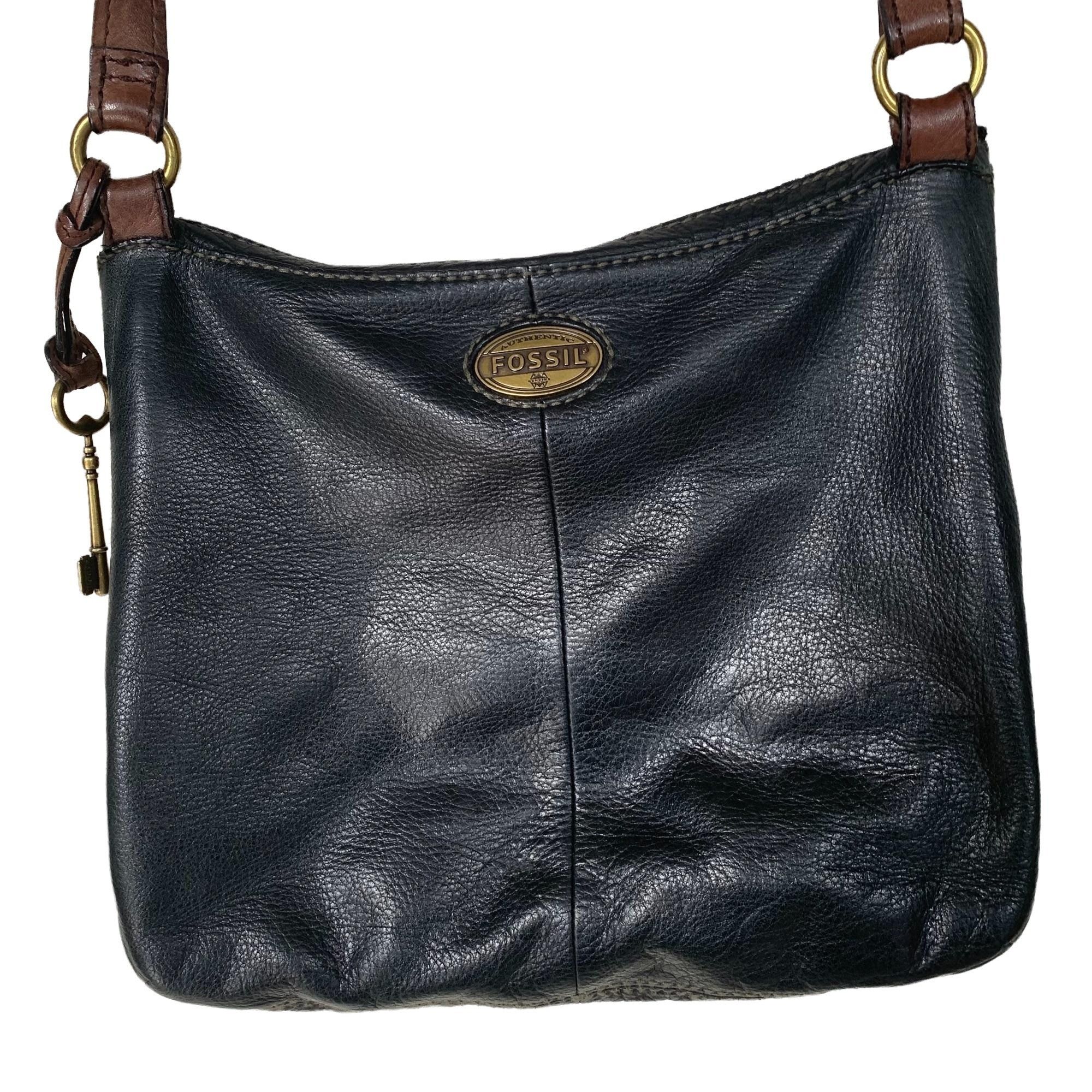 Fossil Fossil Cowhide Leather Gold Hardware Boho Crossbody Bag Size ONE SIZE - 9 Thumbnail