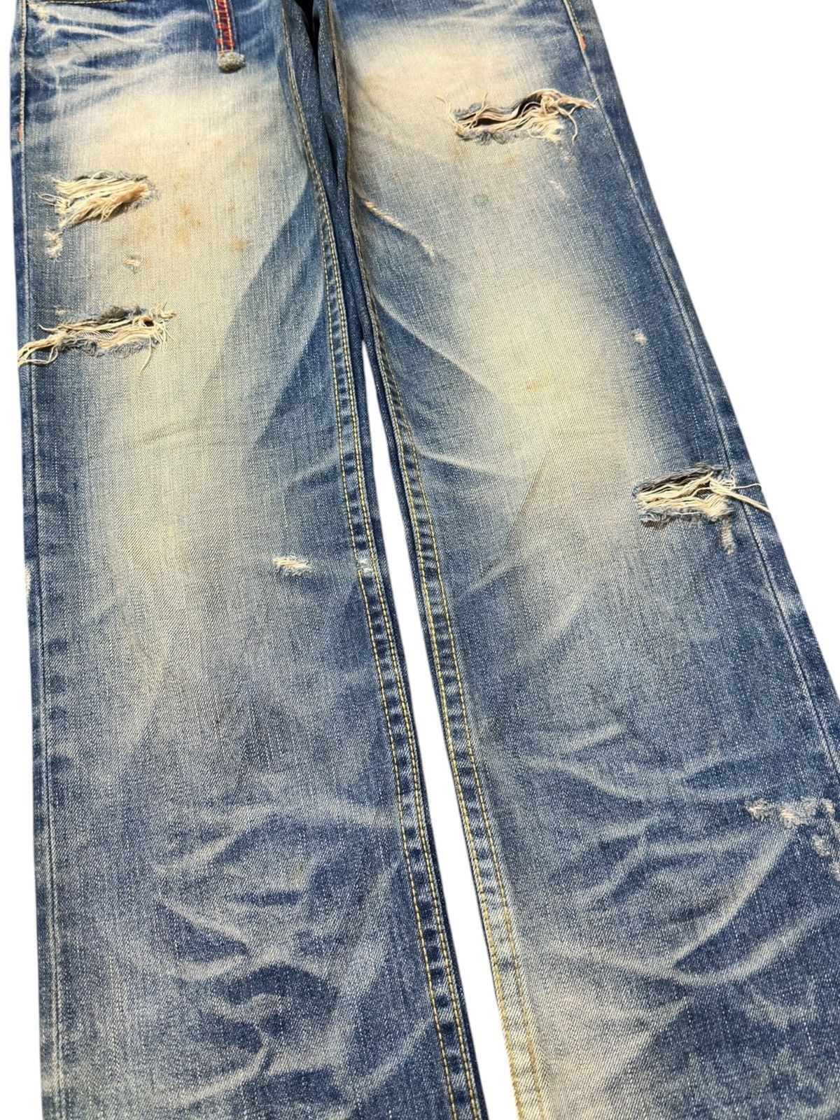 Hysteric Glamour Vintage Lolita Jeans Mudwash Ripped Grunge Distressed Denim Size US 29 - 3 Thumbnail