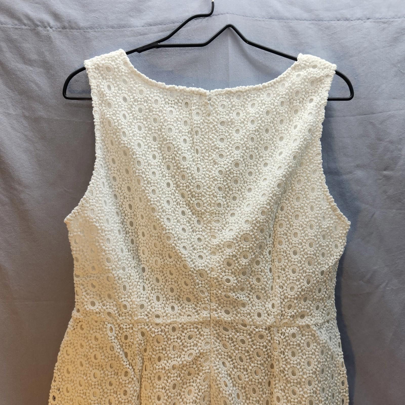 Designer Garnet Hill Eyelet Lace Cocktail Dress White Size 14 NWOT Size XL / US 12-14 / IT 48-50 - 4 Thumbnail