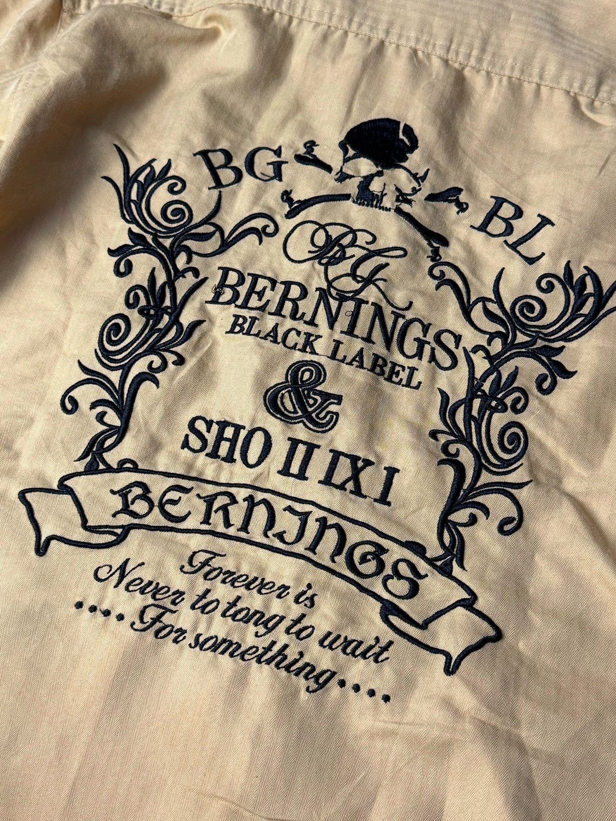 If Six Was Nine × Japanese Brand × Le Grande Bleu (L.G.B.) Japanese Bernings Sho Poem Skulls Shirt ifsix lgb styled Size US M / EU 48-50 / 2 - 5 Thumbnail