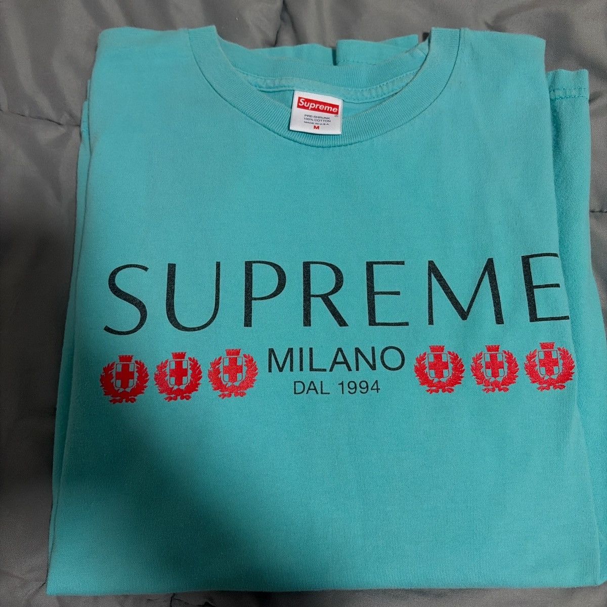 Supreme Supreme Milano Light Teal T-shirt Size US M / EU 48-50 / 2 - 5 Thumbnail
