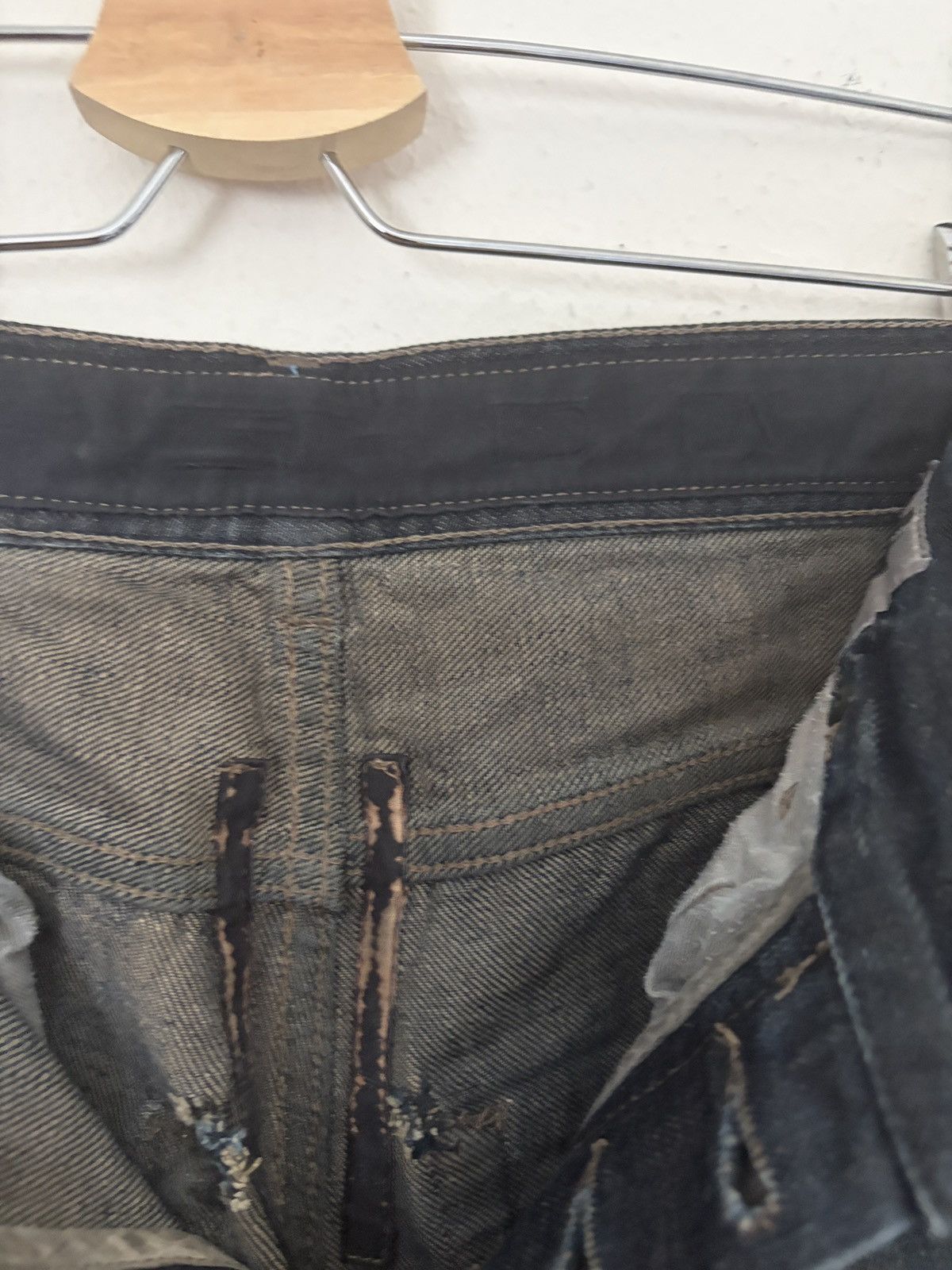 Rick Owens Drkshdw SS12 NASKA DETROIT DNA Dust Dark Mud Wash Blue Black Size US 28 / EU 44 - 5 Thumbnail