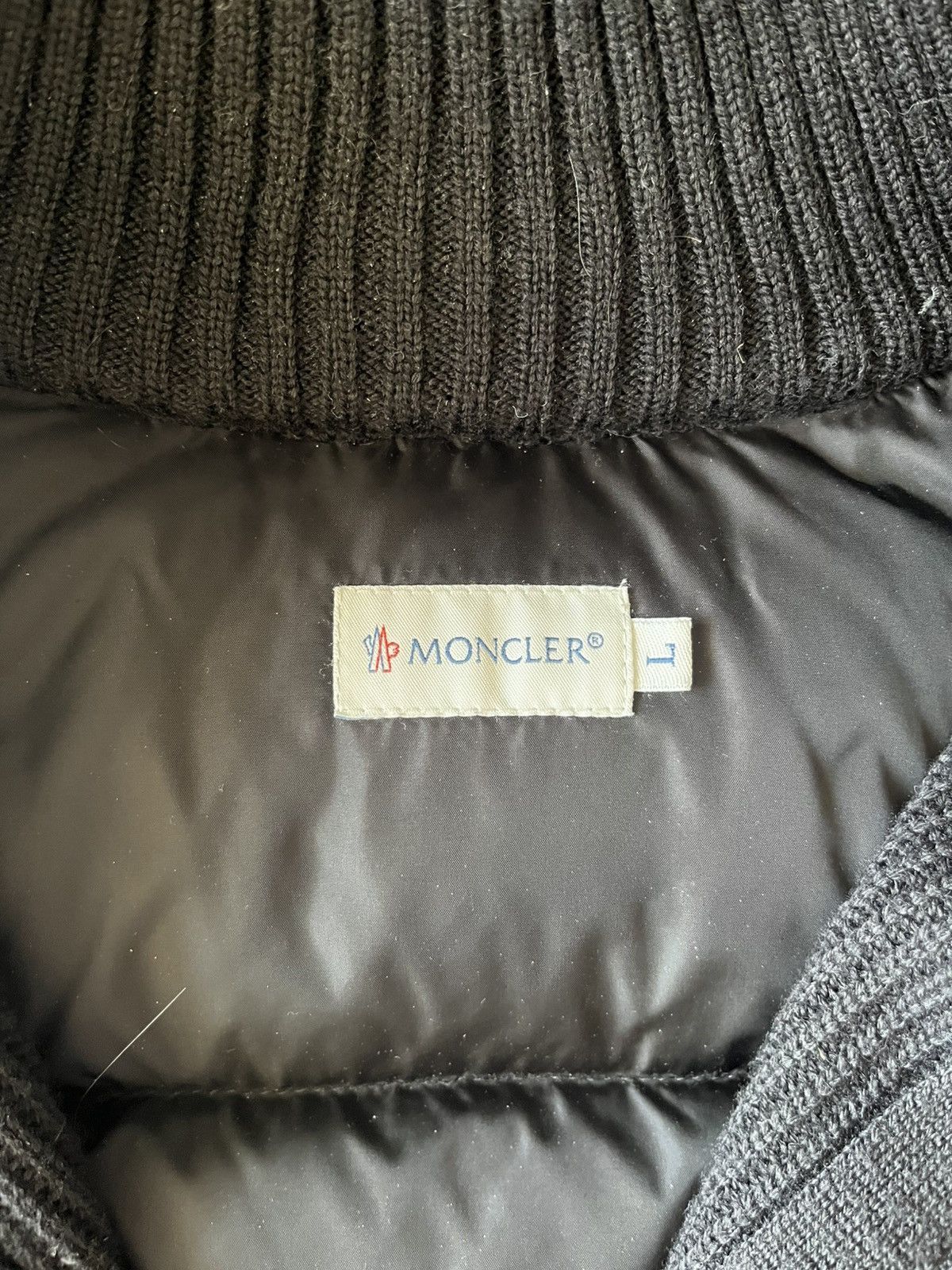 Moncler Moncler bi-material cardigan Size US L / EU 52-54 / 3 - 6 Thumbnail