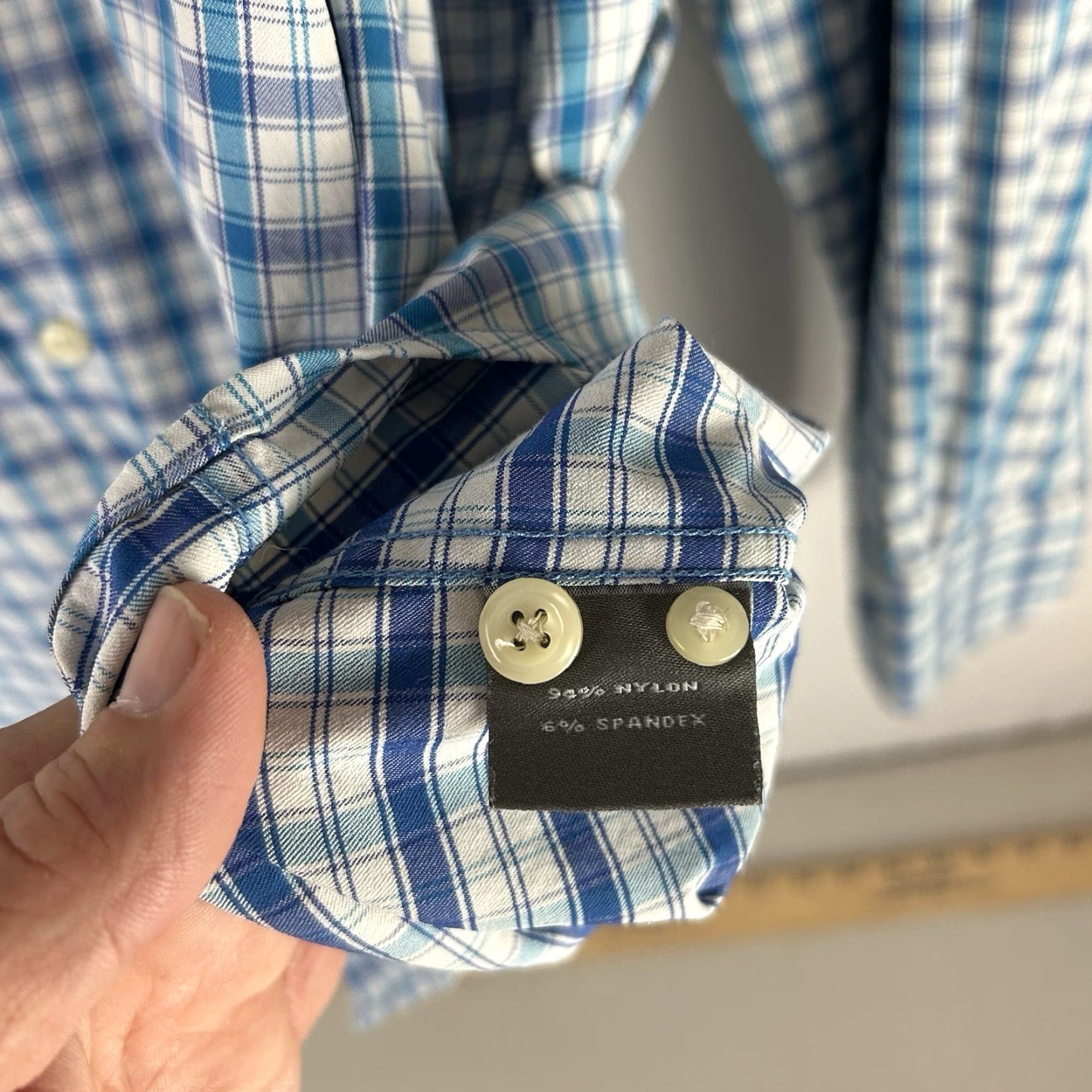 Peter Millar PETER MILLAR Summer Comfort Men’s Blue Check Plaid Shirt XL Size US XL / EU 56 / 4 - 7 Thumbnail