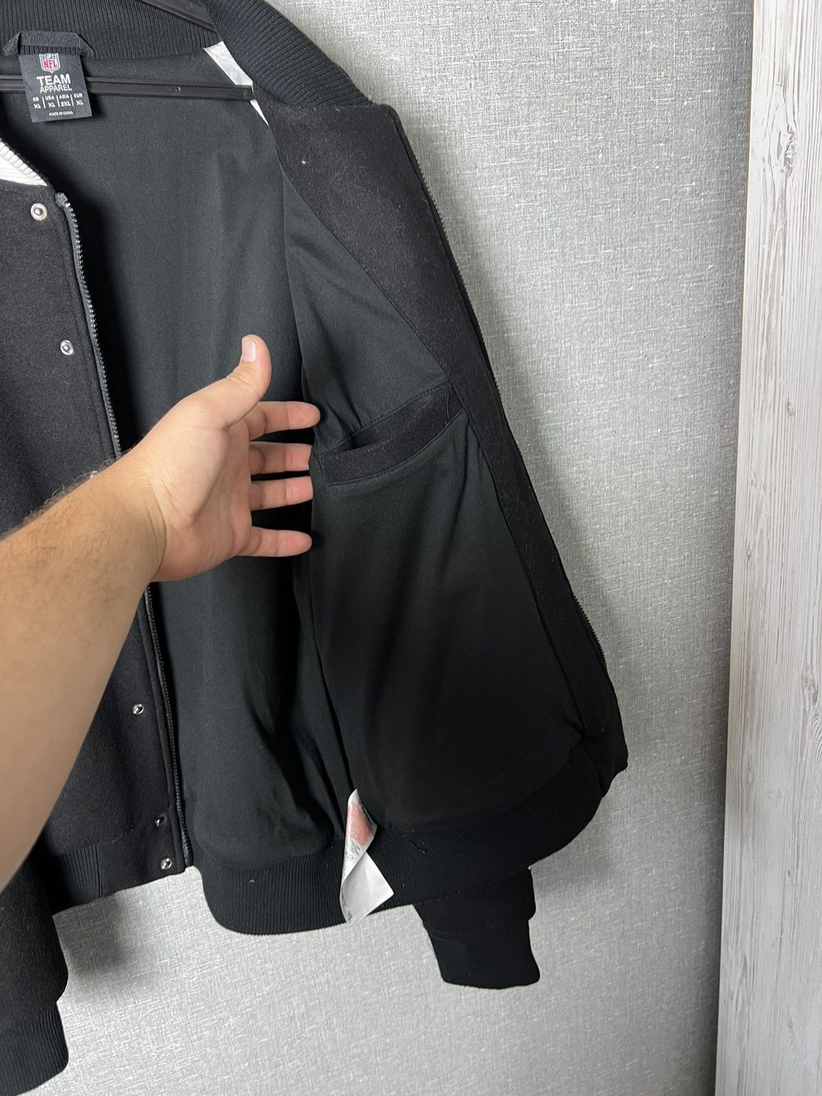 NFL OAKLAND RAIDERS Wool Blend Bomber Jacket Big Logo Size XL Size US XL / EU 56 / 4 - 15 Thumbnail