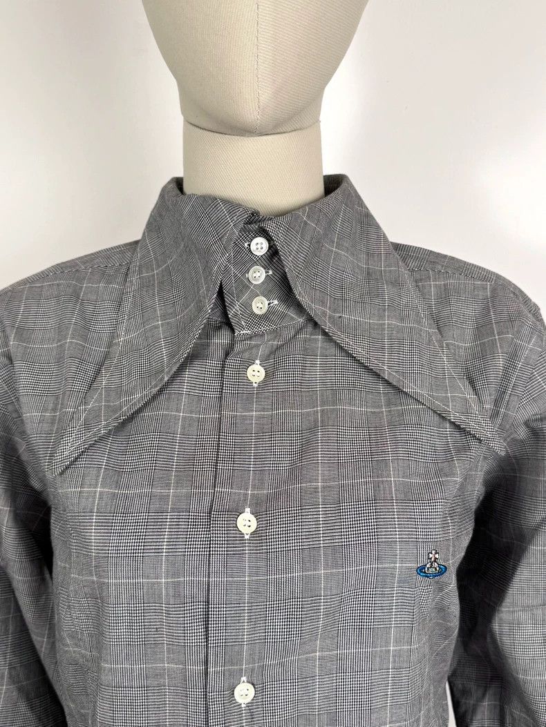 Vivienne Westwood Vivienne Westwood Gray plaid shirt with three buttons and Size L / US 10 / IT 46 - 3 Thumbnail