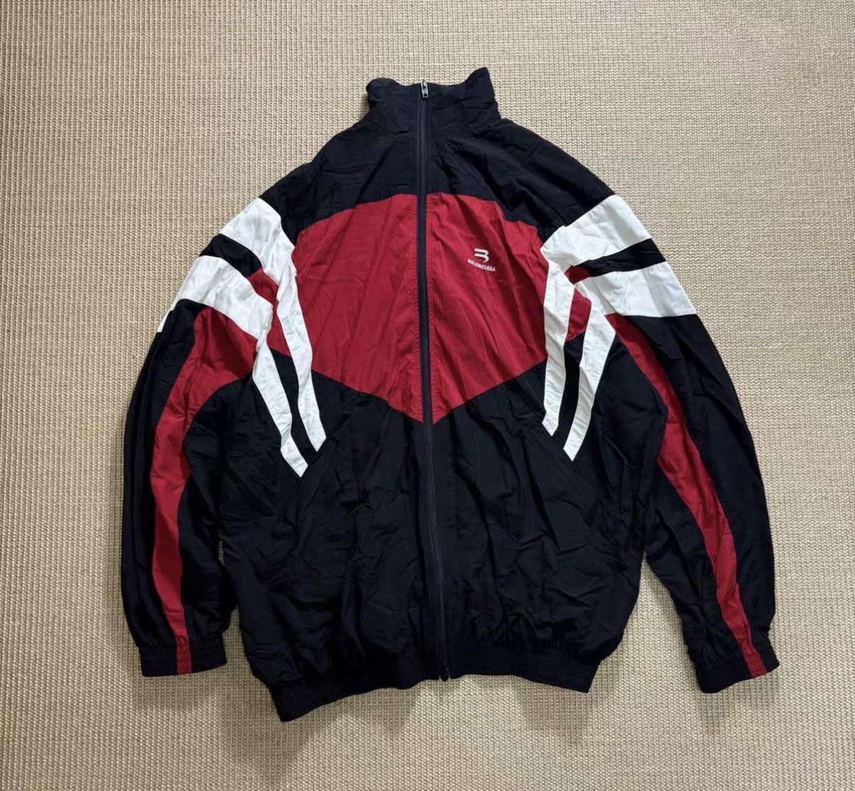 Balenciaga Red Color Block Light Jacket Size L Size US L / EU 52-54 / 3 - 1 Thumbnail