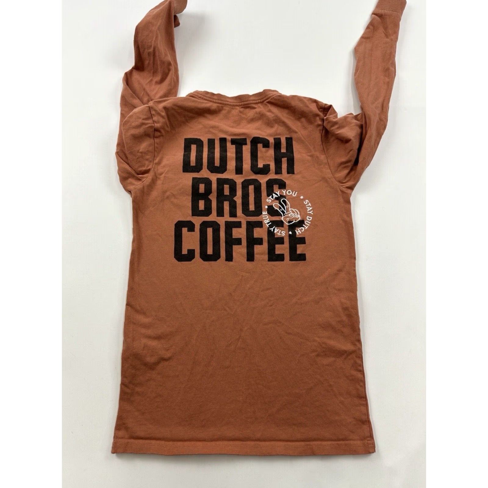 Vintage Dutch Bros Shirt Womens Small Orange Long Sleeve Oregon Coffee Size S / US 4 / IT 40 - 5 Thumbnail