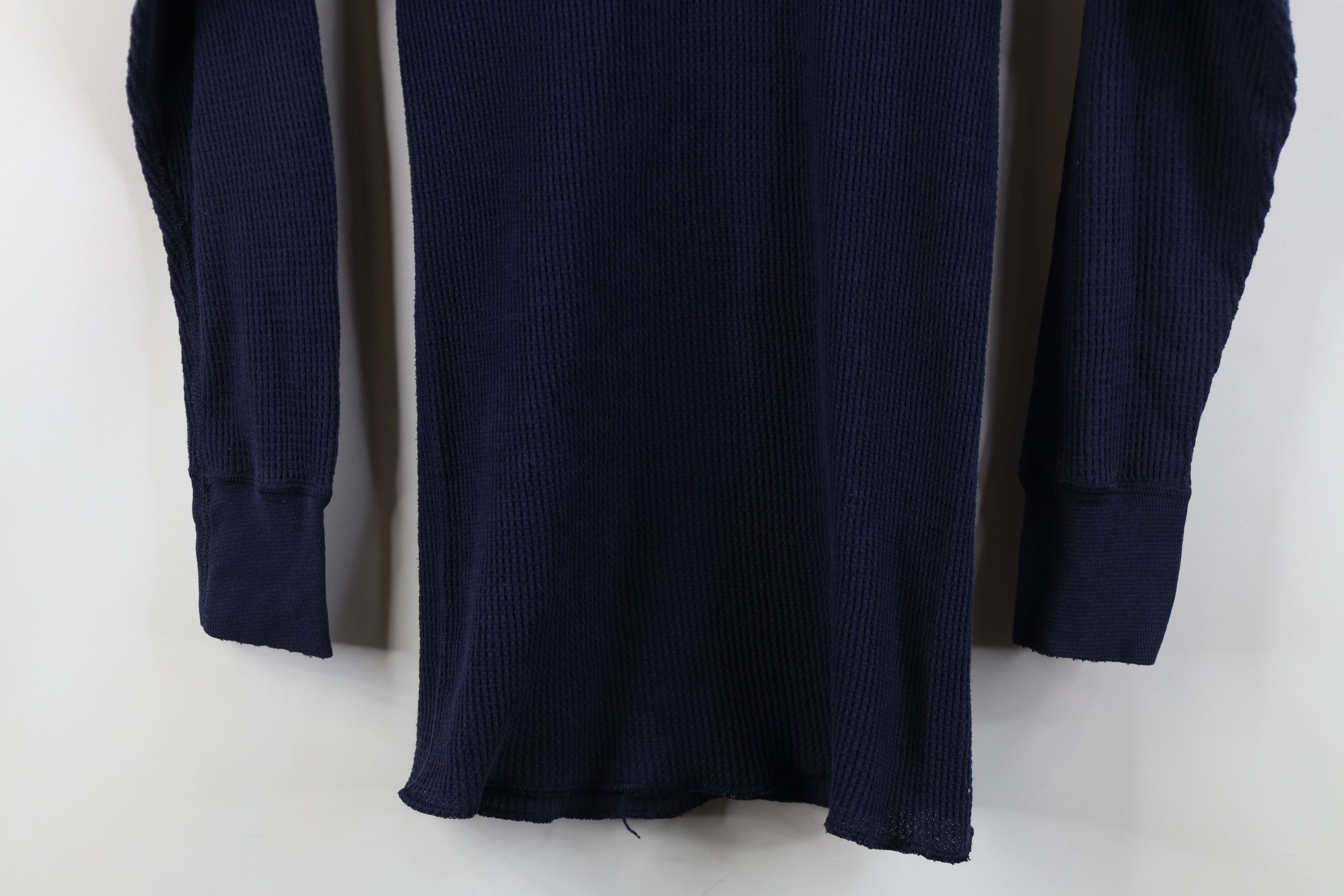 Vintage Vintage 70s Streetwear Thermal Waffle Knit T-Shirt Blue USA Size US L / EU 52-54 / 3 - 11 Thumbnail