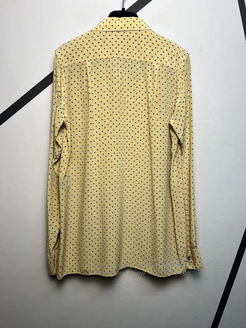 Saint Laurent Paris Saint Laurent Paris size 37 Triangle Printed Silk Shirt Size US M / EU 48-50 / 2 - 2 Thumbnail