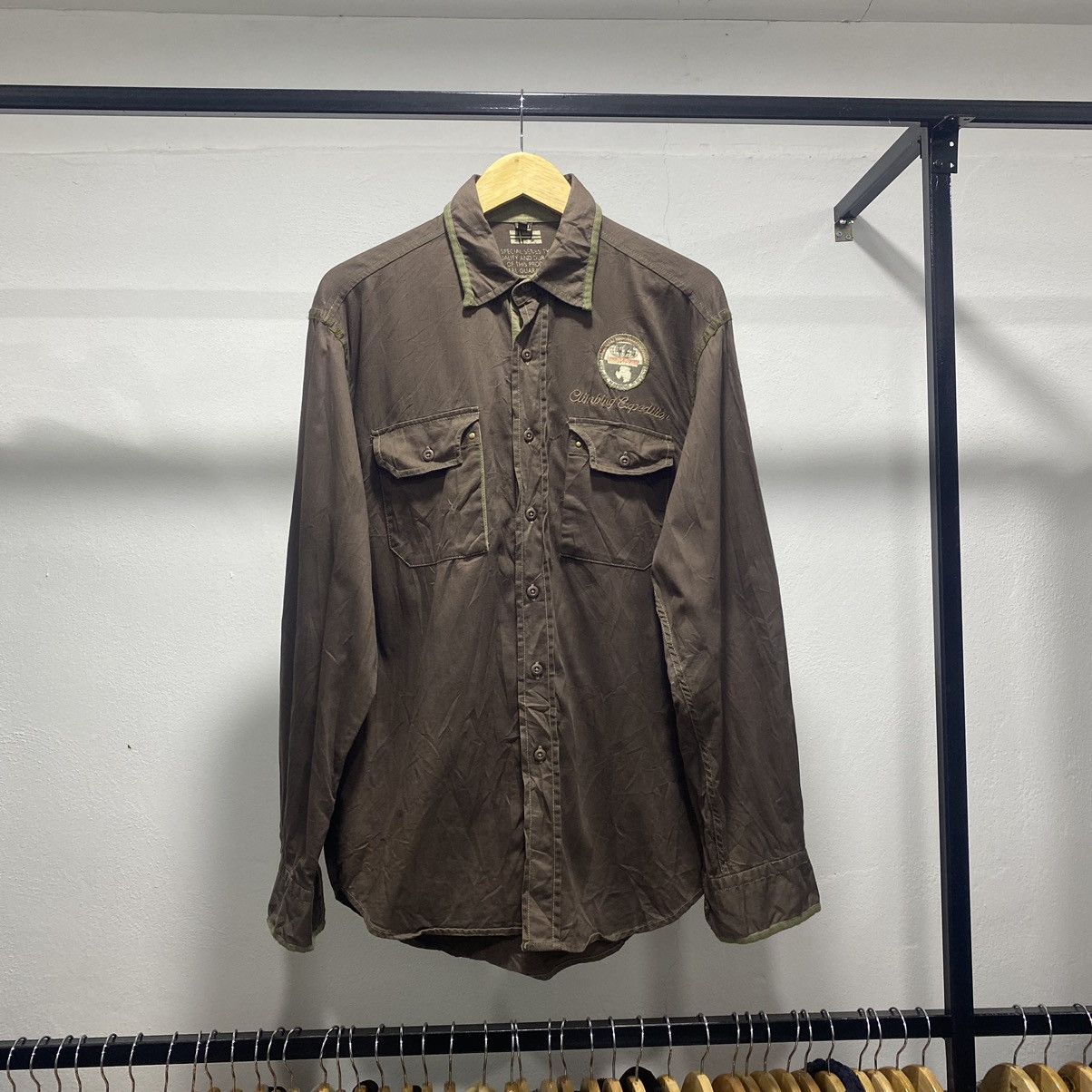 Napapijri × Vintage Sick☠️ Napapijri Workshirt Ls Cowboy Hiking 90s Size US M / EU 48-50 / 2 - 5 Thumbnail
