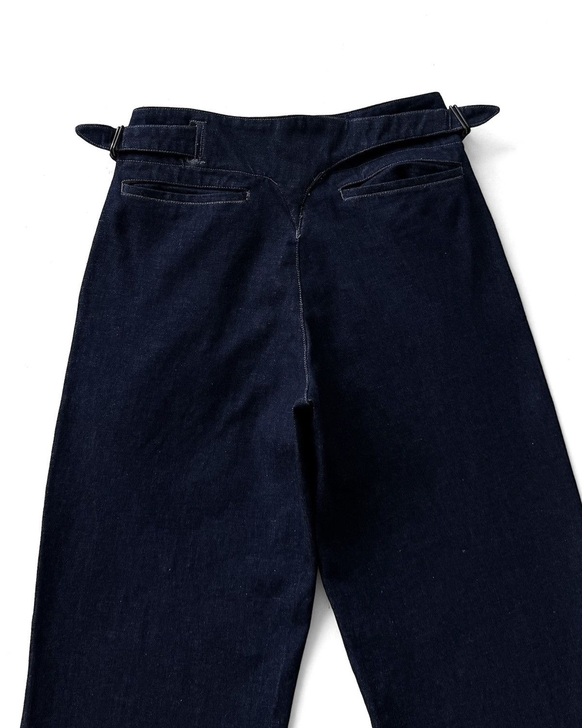 Issey Miyake VINTAGE80’s ISSEY MIYAKE MEN DENIM PLEATED SIDE BELT PANTS Size US 29 - 11 Thumbnail