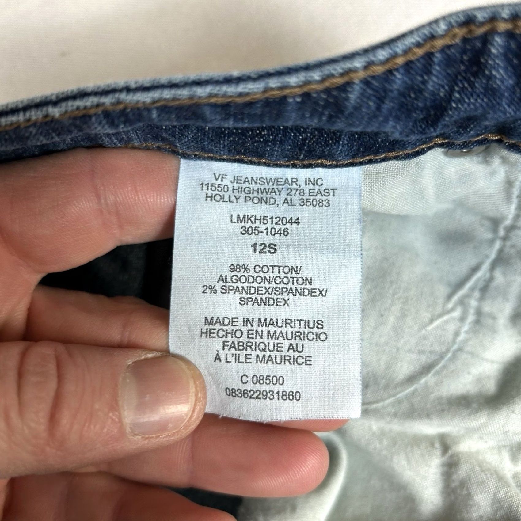 Lee Lee Riveted Ultimate 5 Pocket Straight Leg Jeans Womens 12S Short High Rise Blue Denim Size 34" / US 12 / IT 48 - 6 Thumbnail